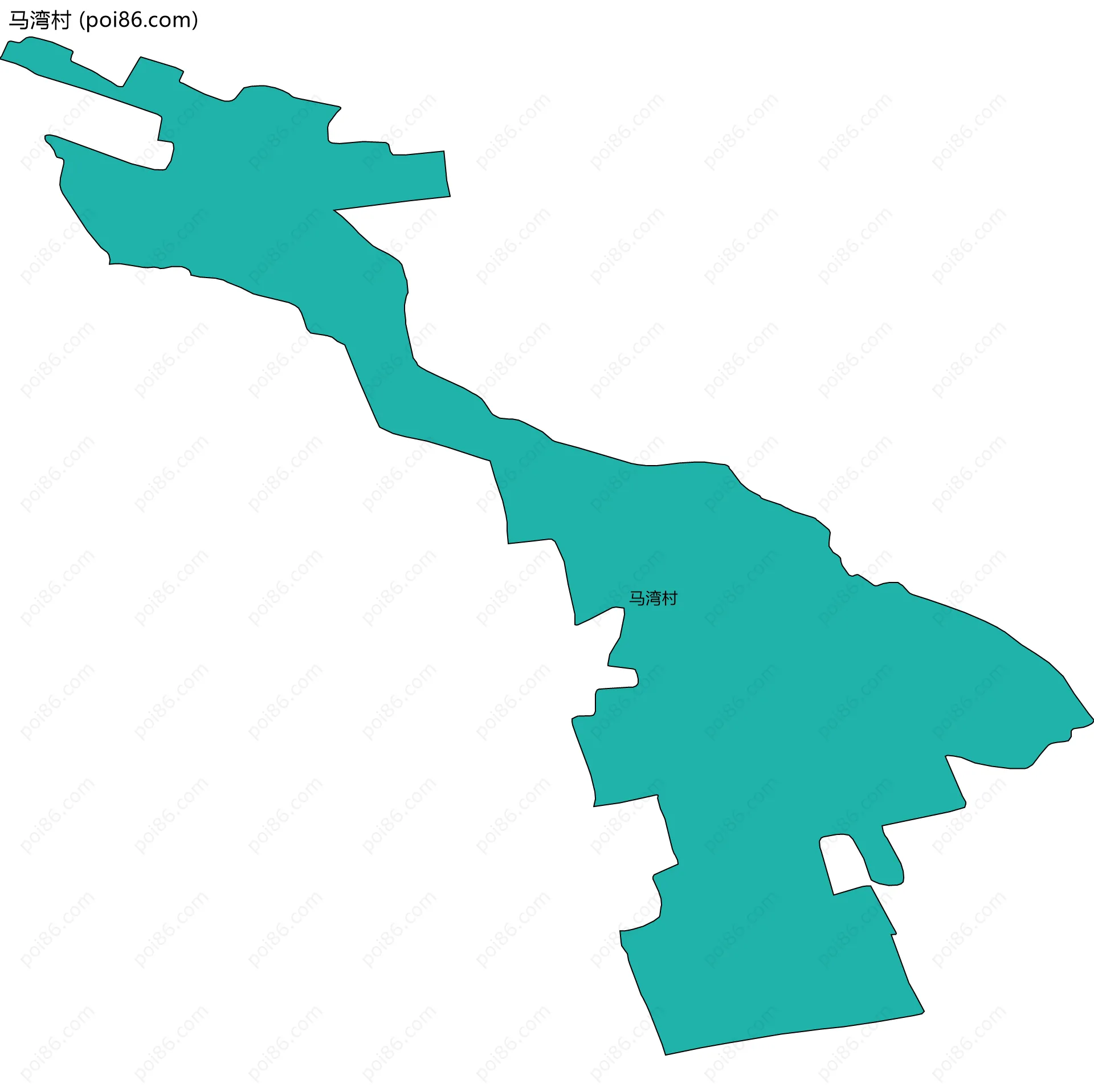 马湾村边界地图