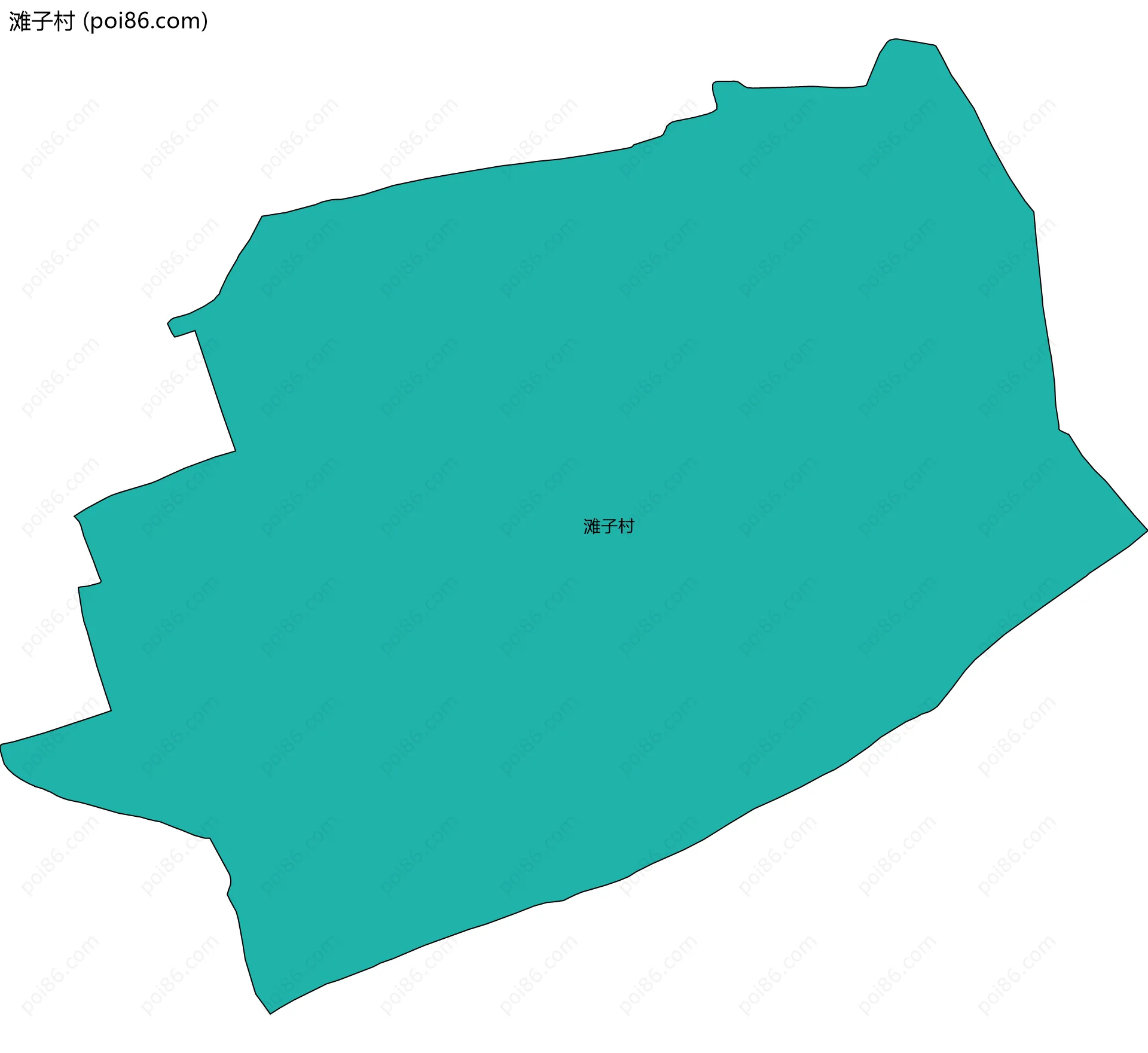 滩子村边界地图