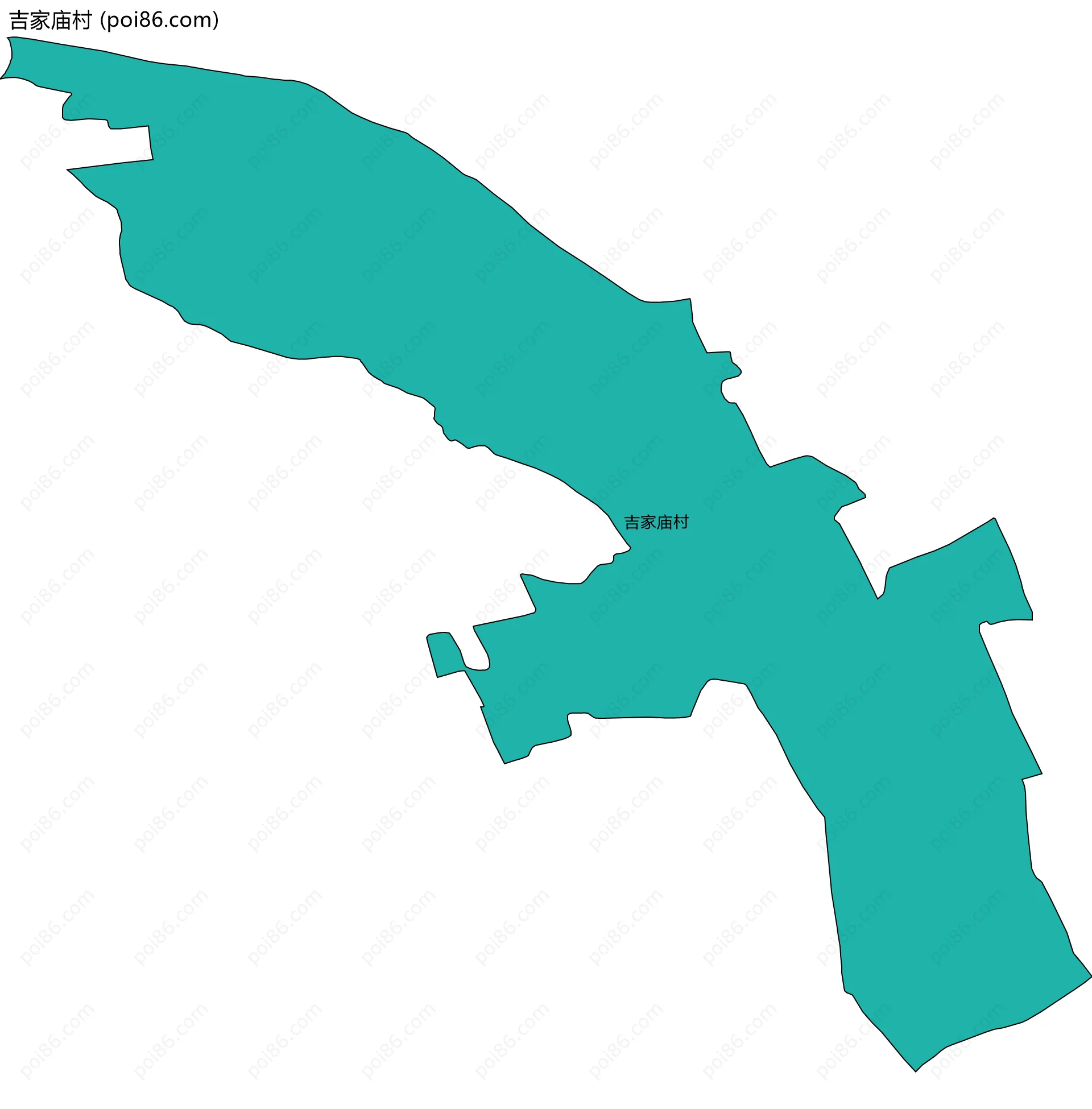 吉家庙村边界地图