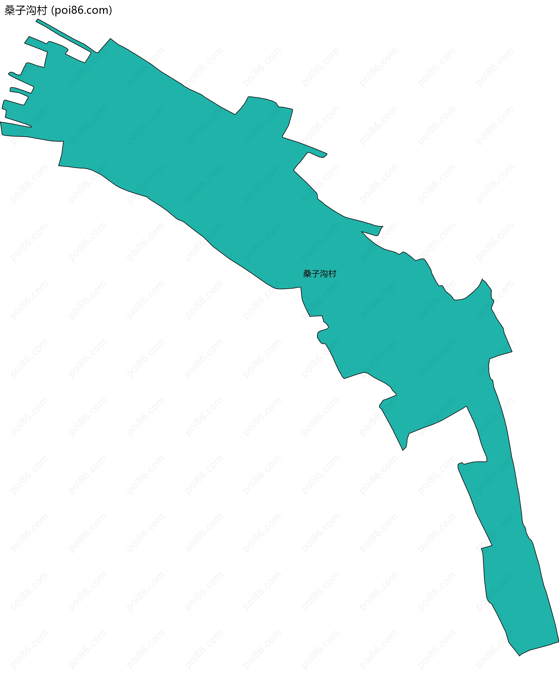 桑子沟村边界地图