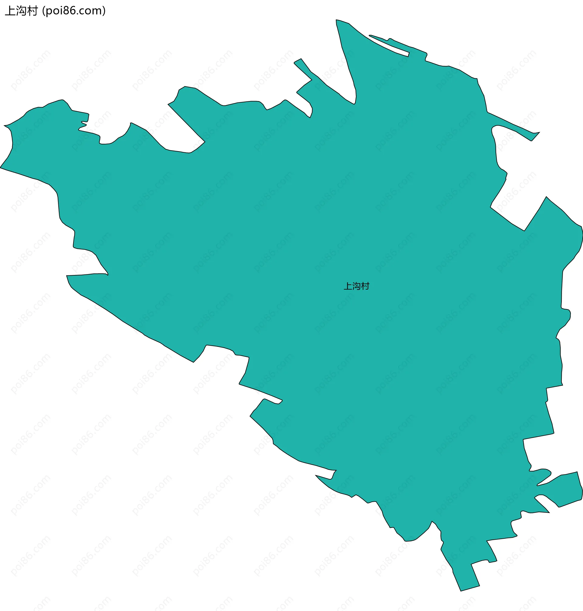 上沟村边界地图