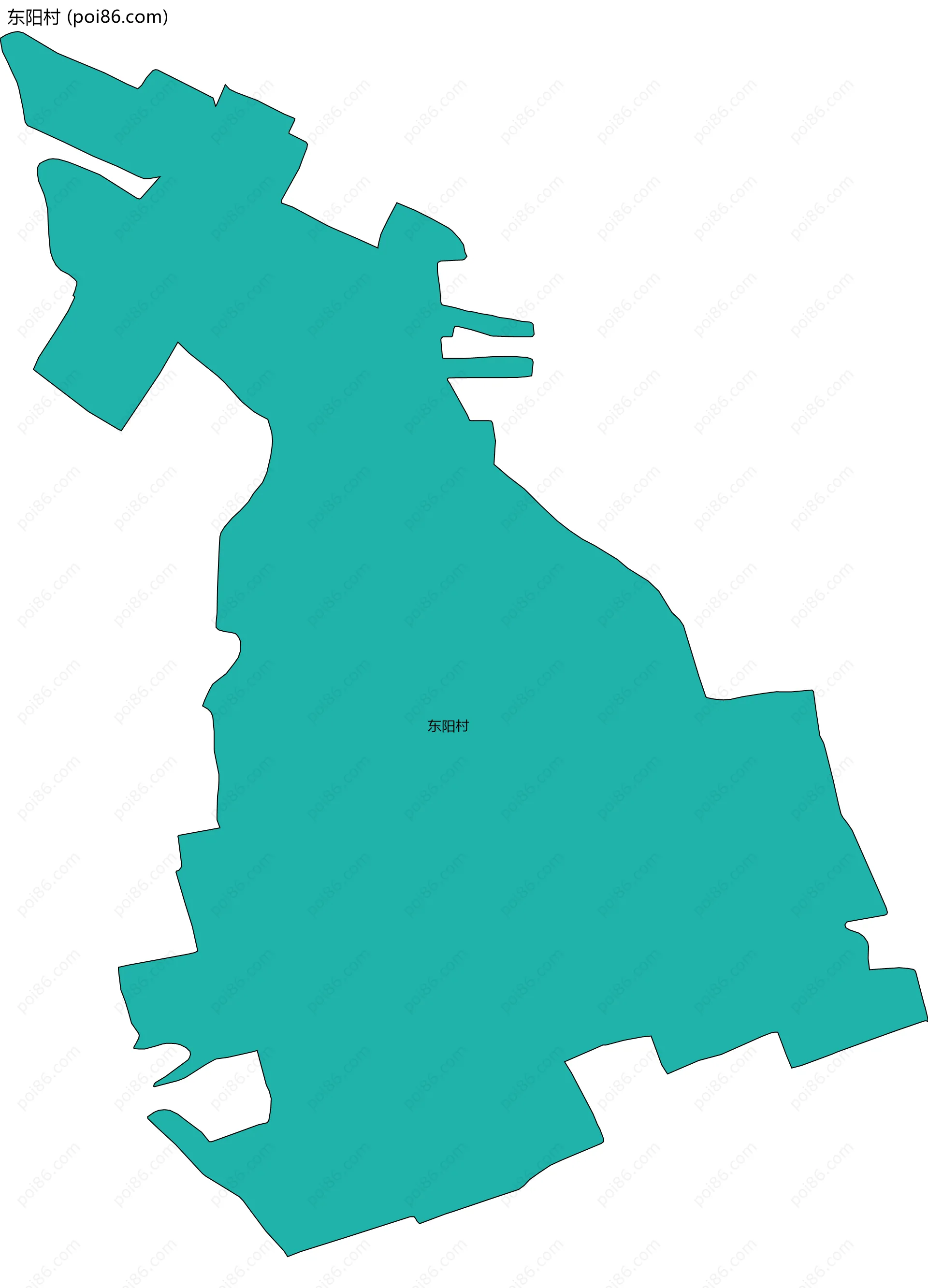 东阳村边界地图