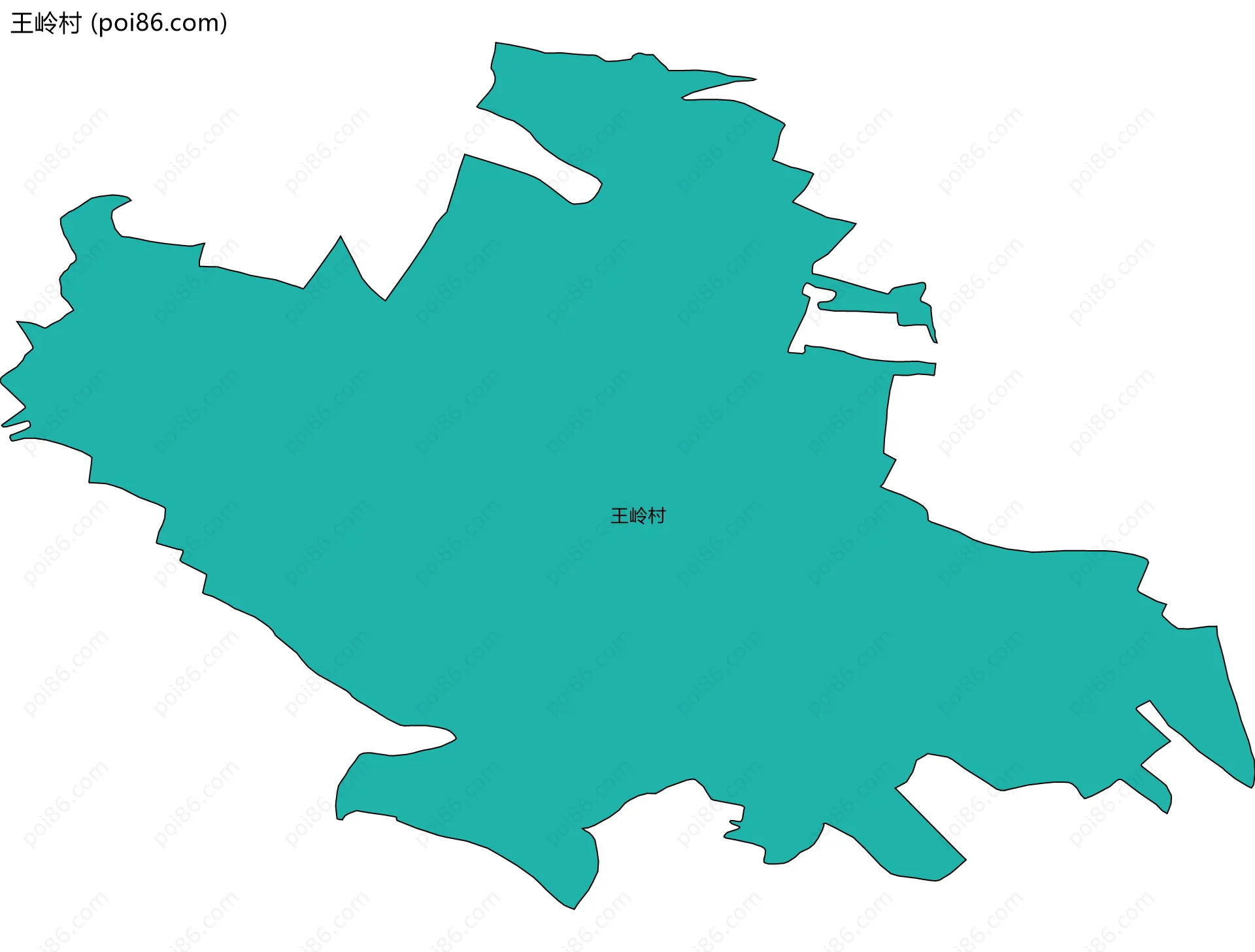 王岭村边界地图