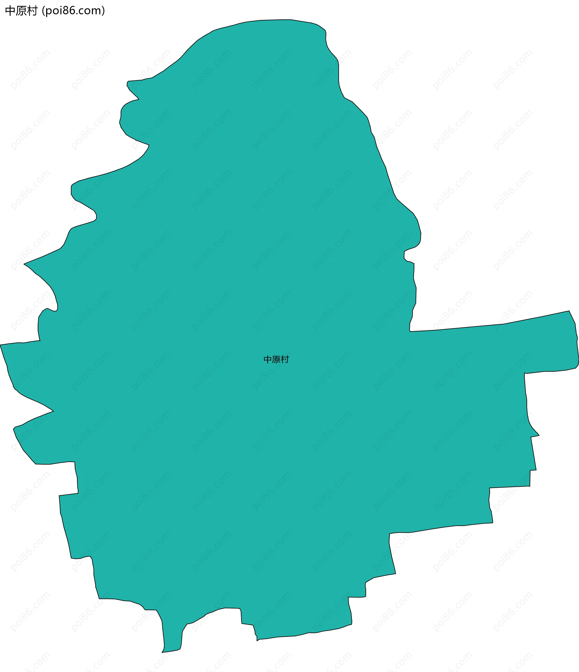 中原村边界地图