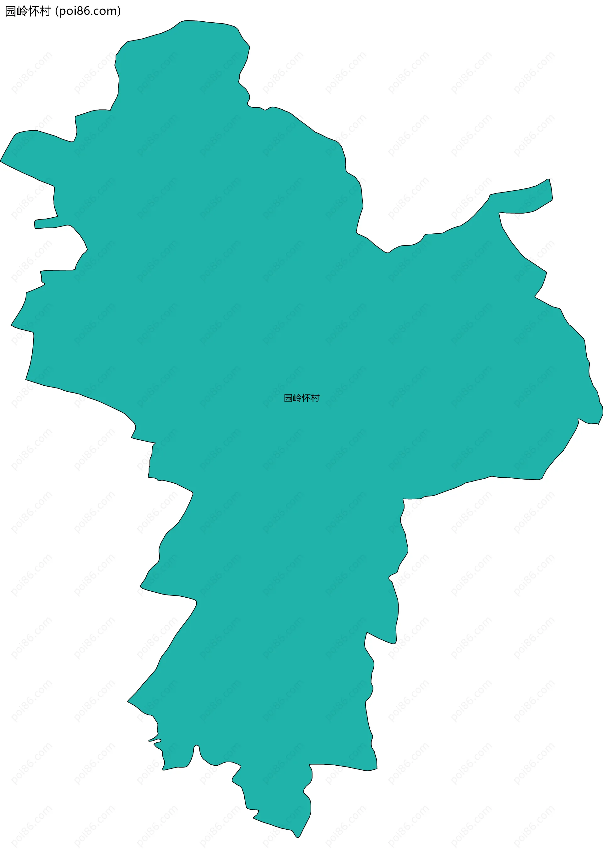 园岭怀村边界地图