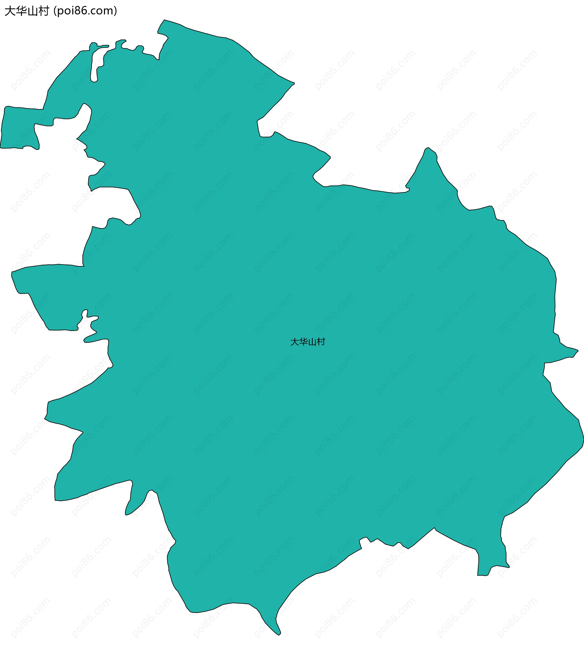 大华山村边界地图
