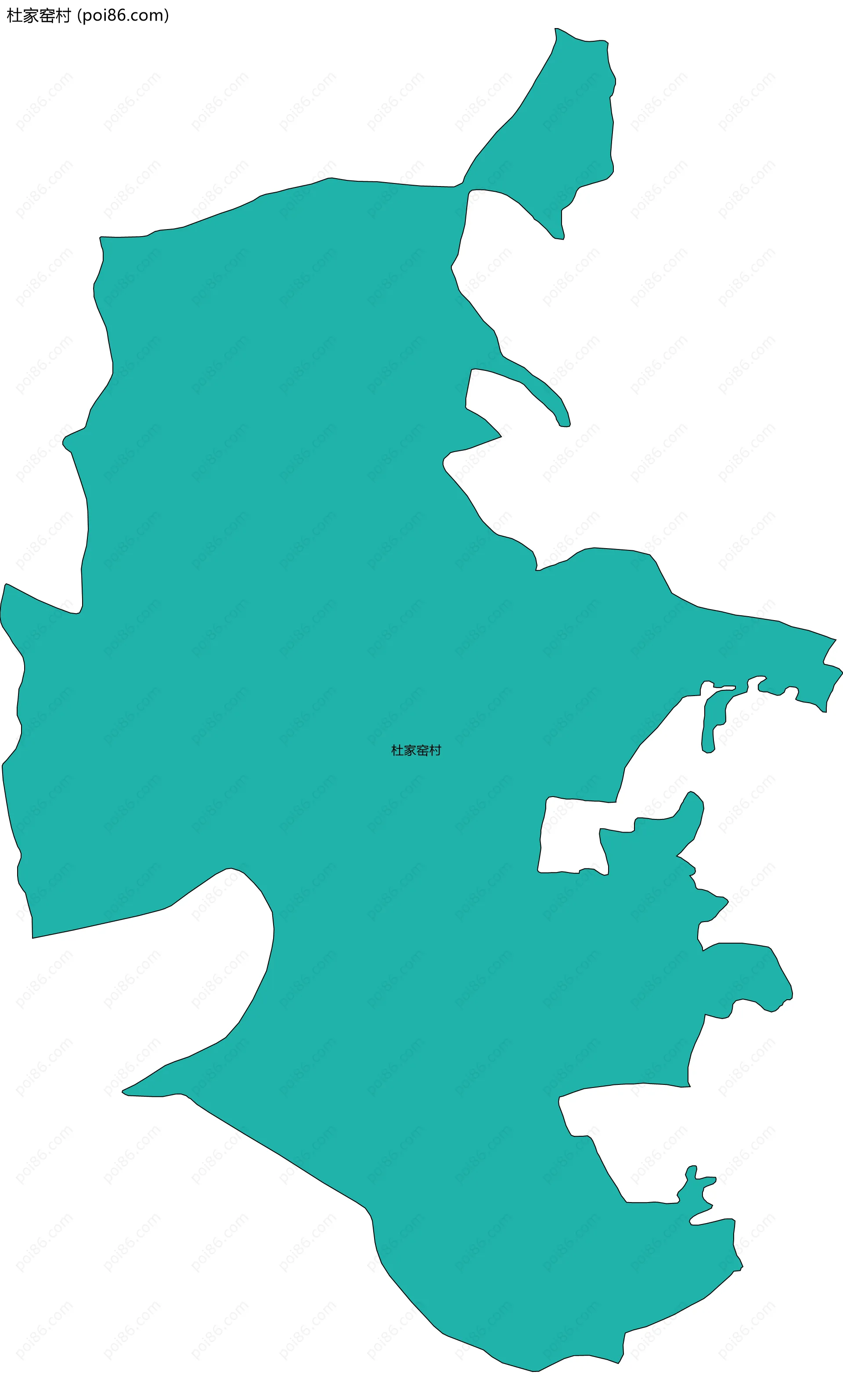 杜家窑村边界地图