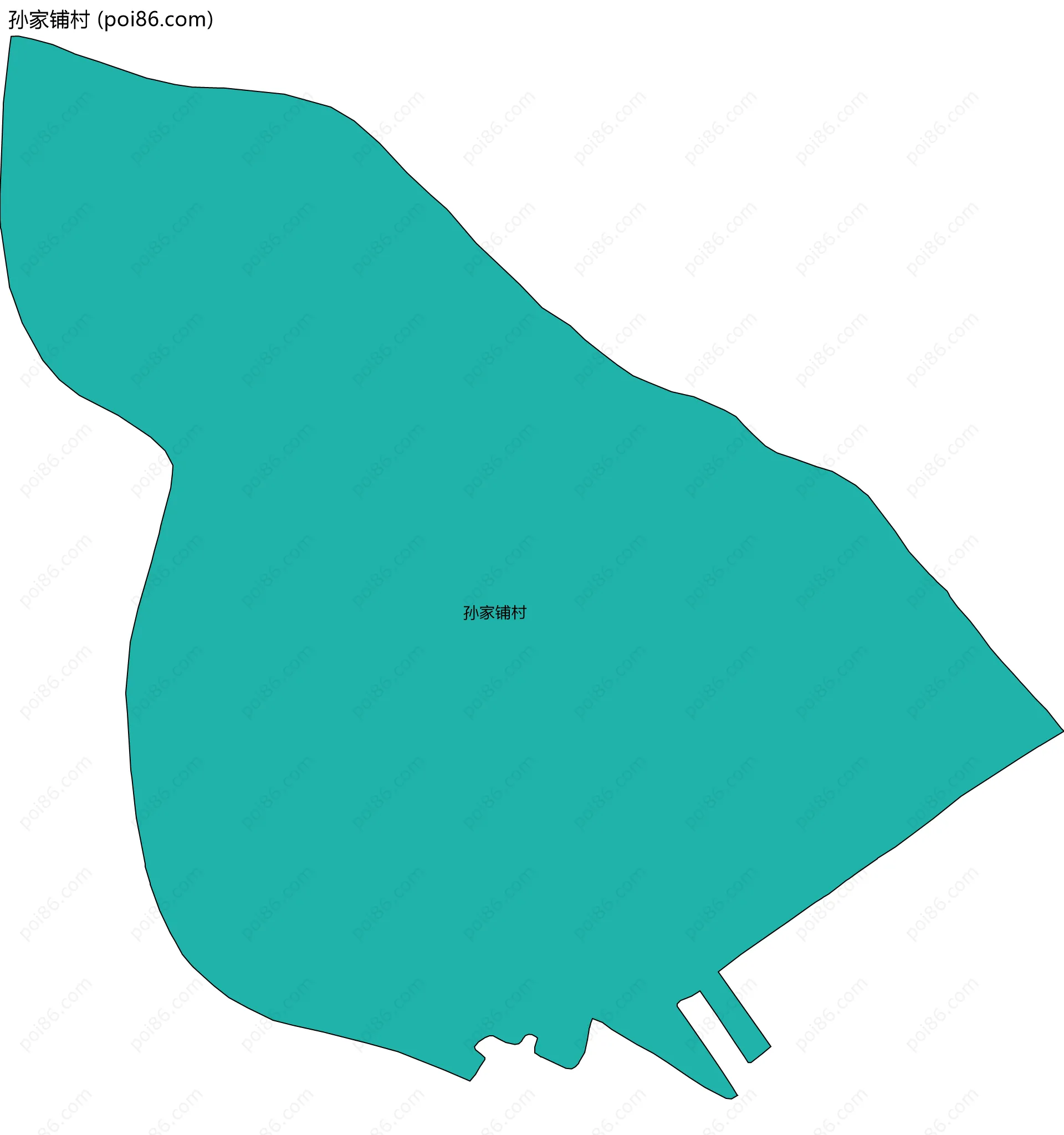 孙家铺村边界地图