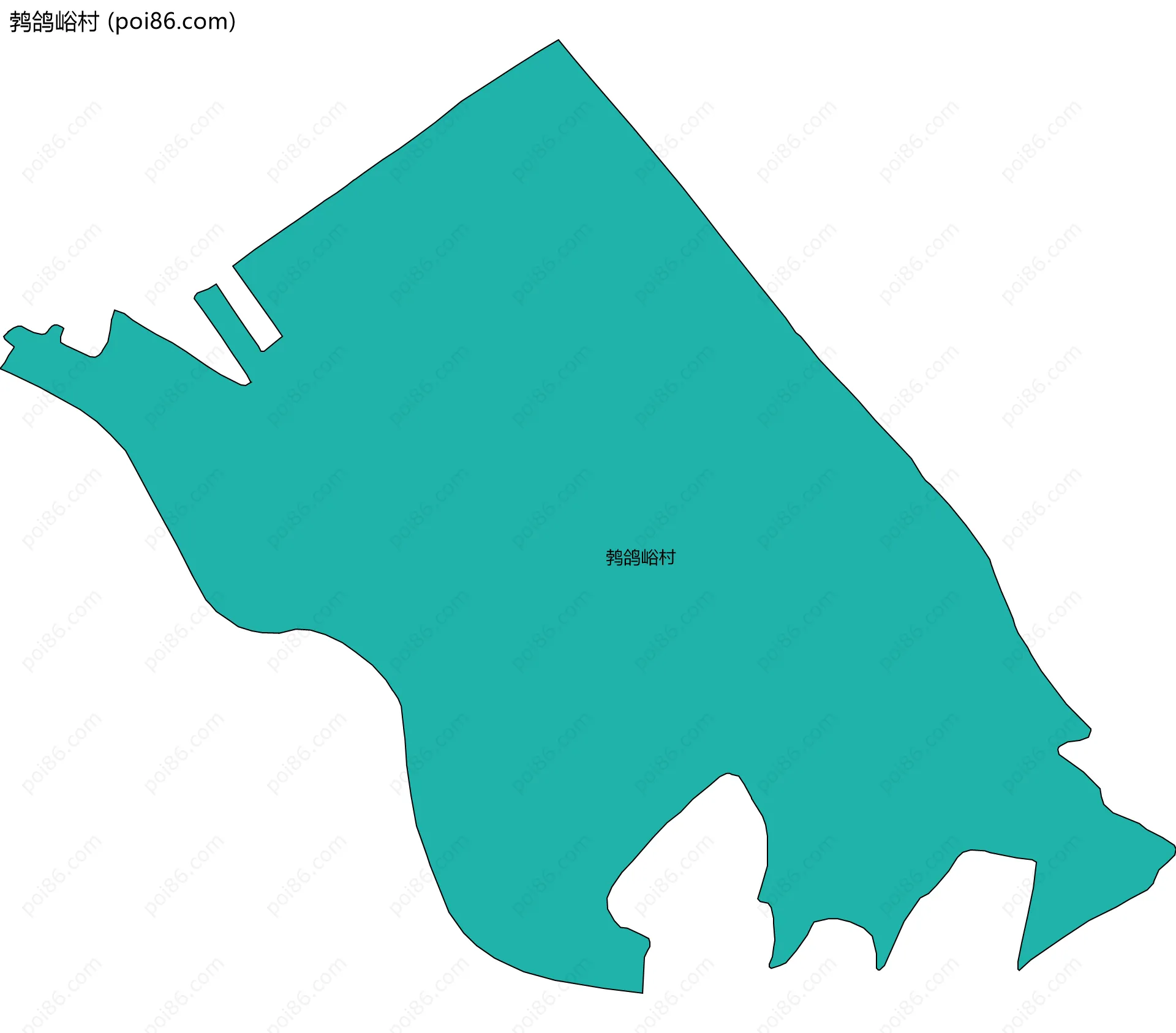 鹁鸽峪村边界地图