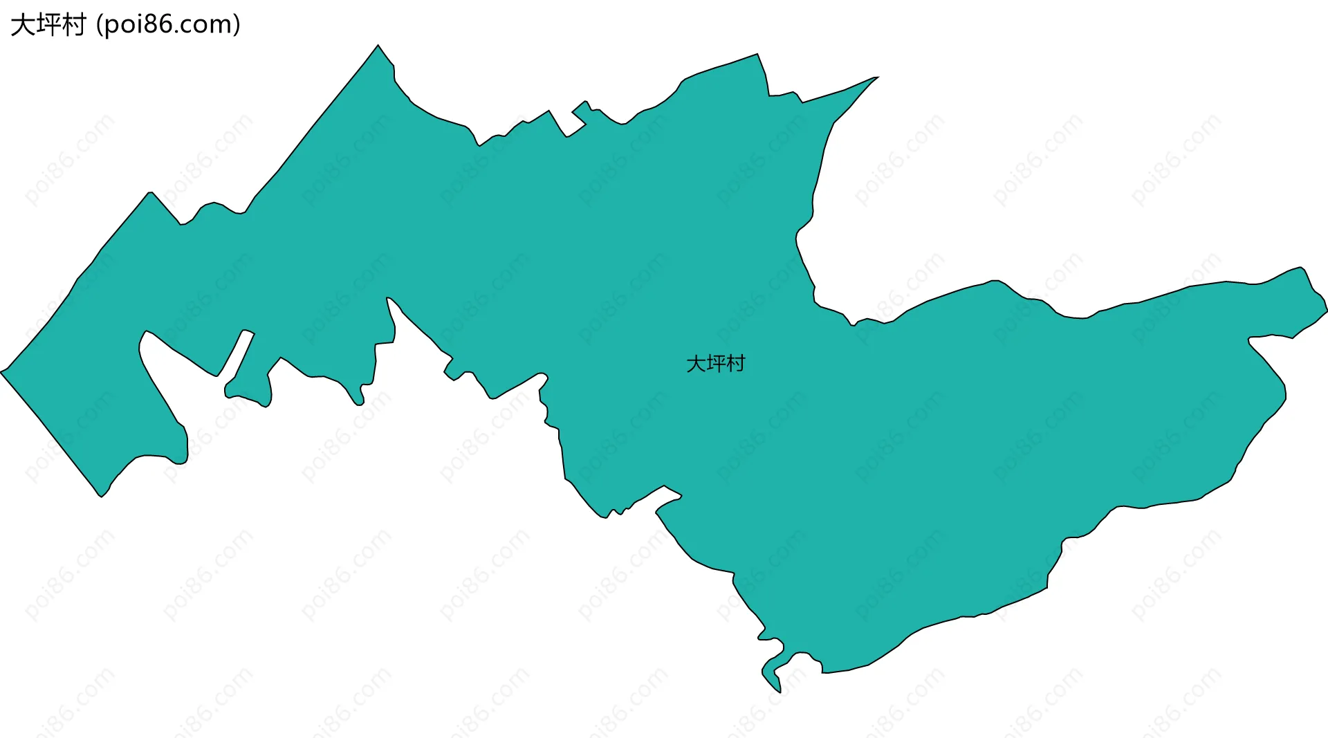 大坪村边界地图