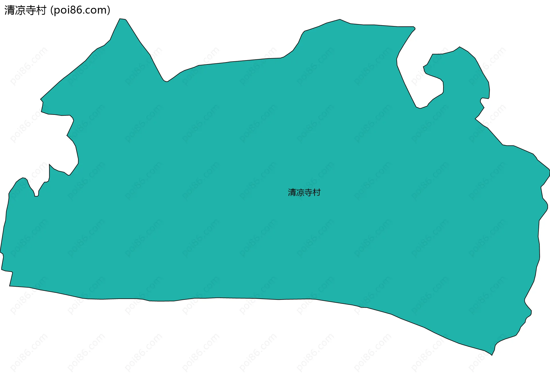 清凉寺村边界地图