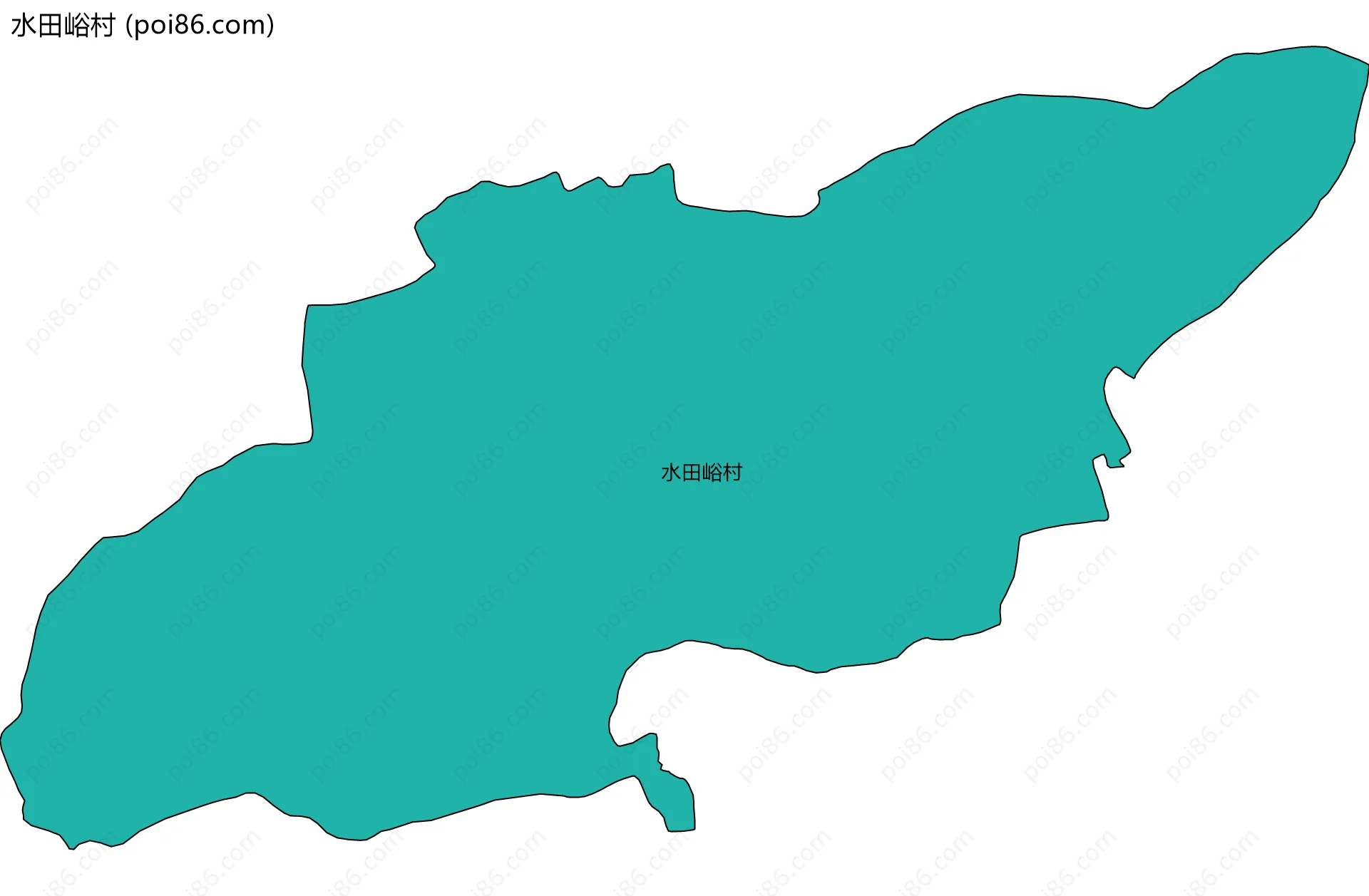 水田峪村边界地图