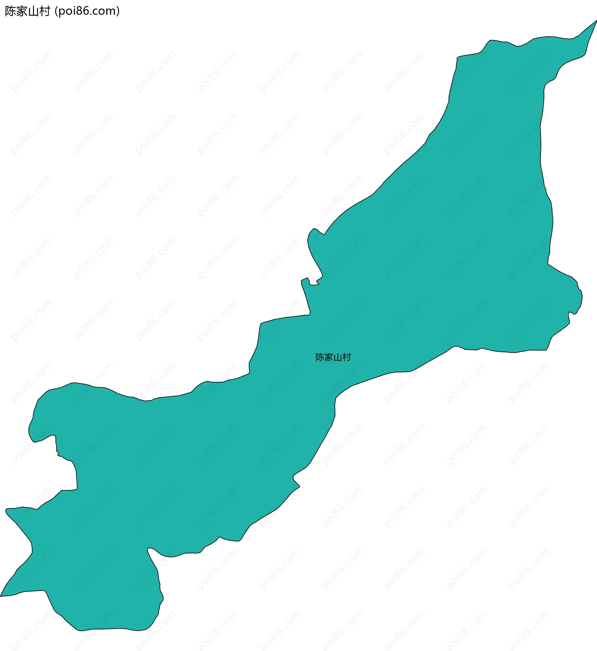 陈家山村边界地图