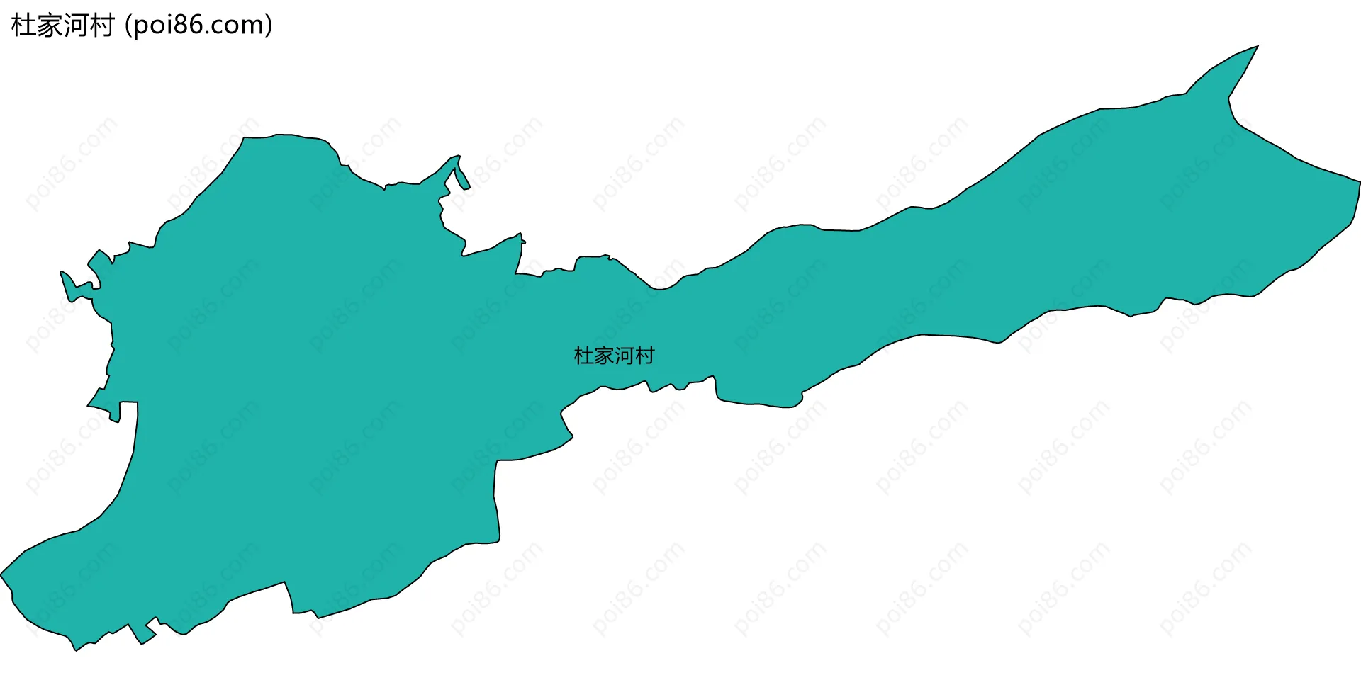 杜家河村边界地图