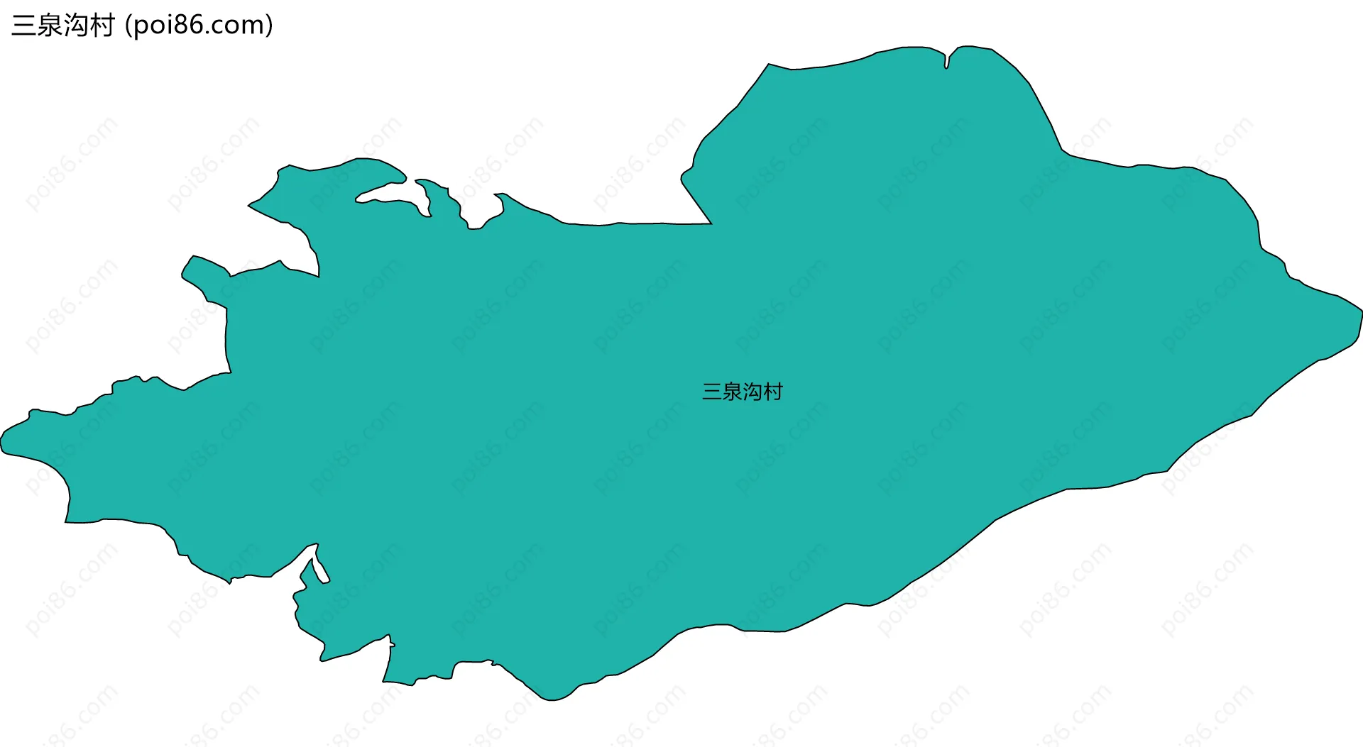 三泉沟村边界地图