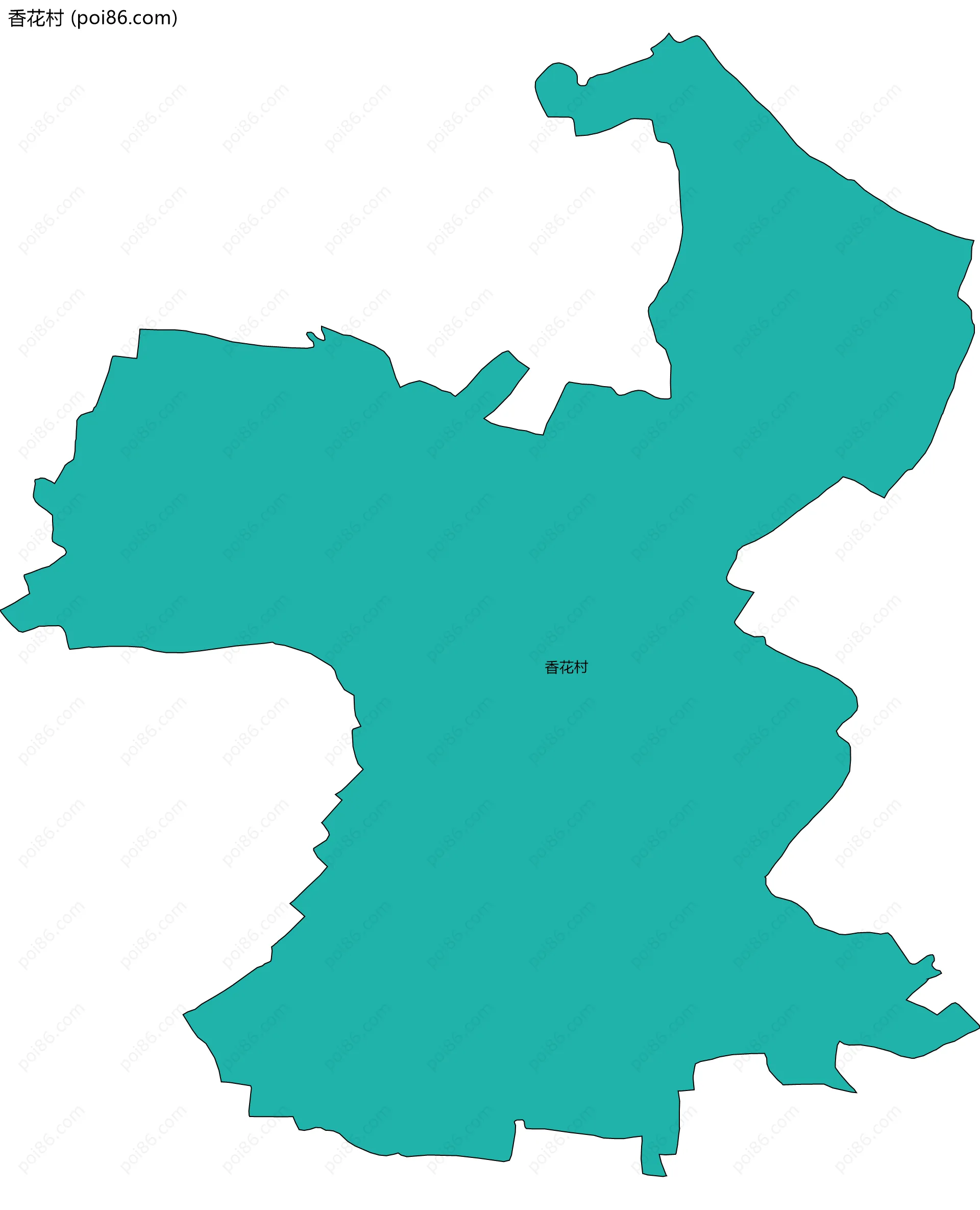 香花村边界地图