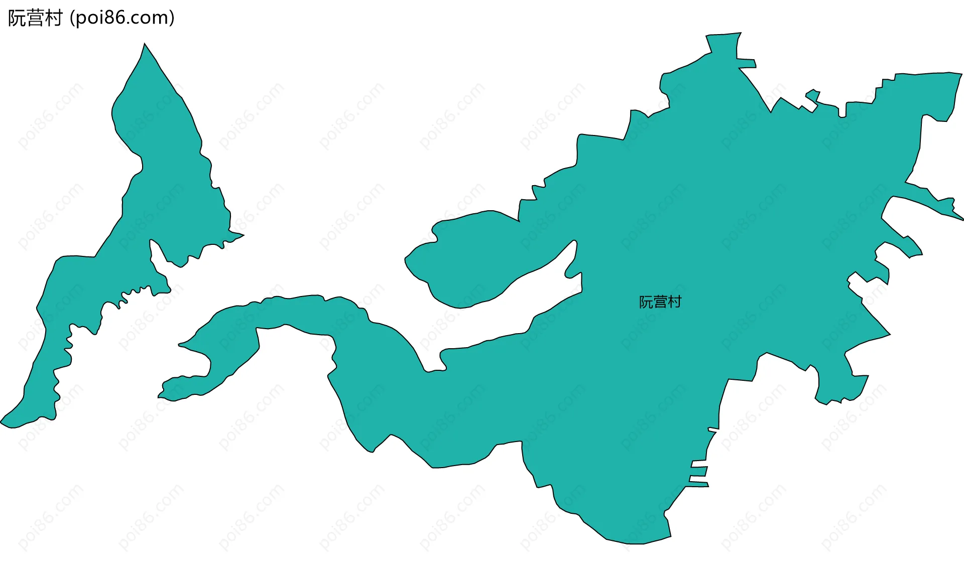 阮营村边界地图