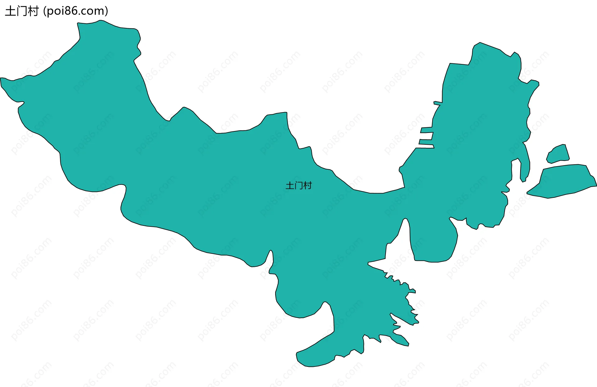 土门村边界地图