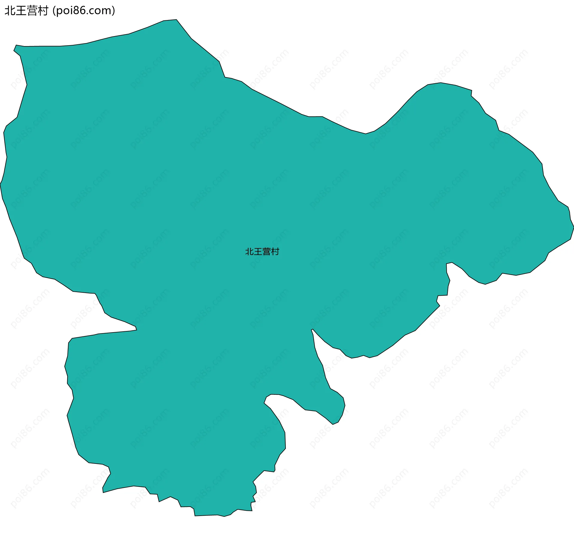 北王营村边界地图