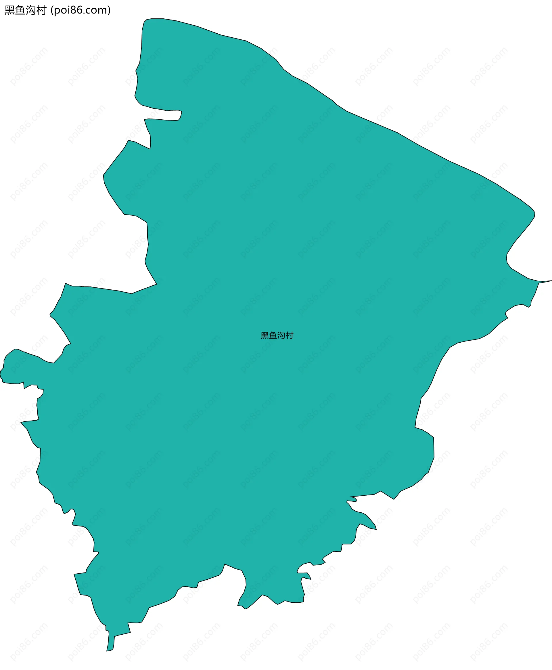 黑鱼沟村边界地图