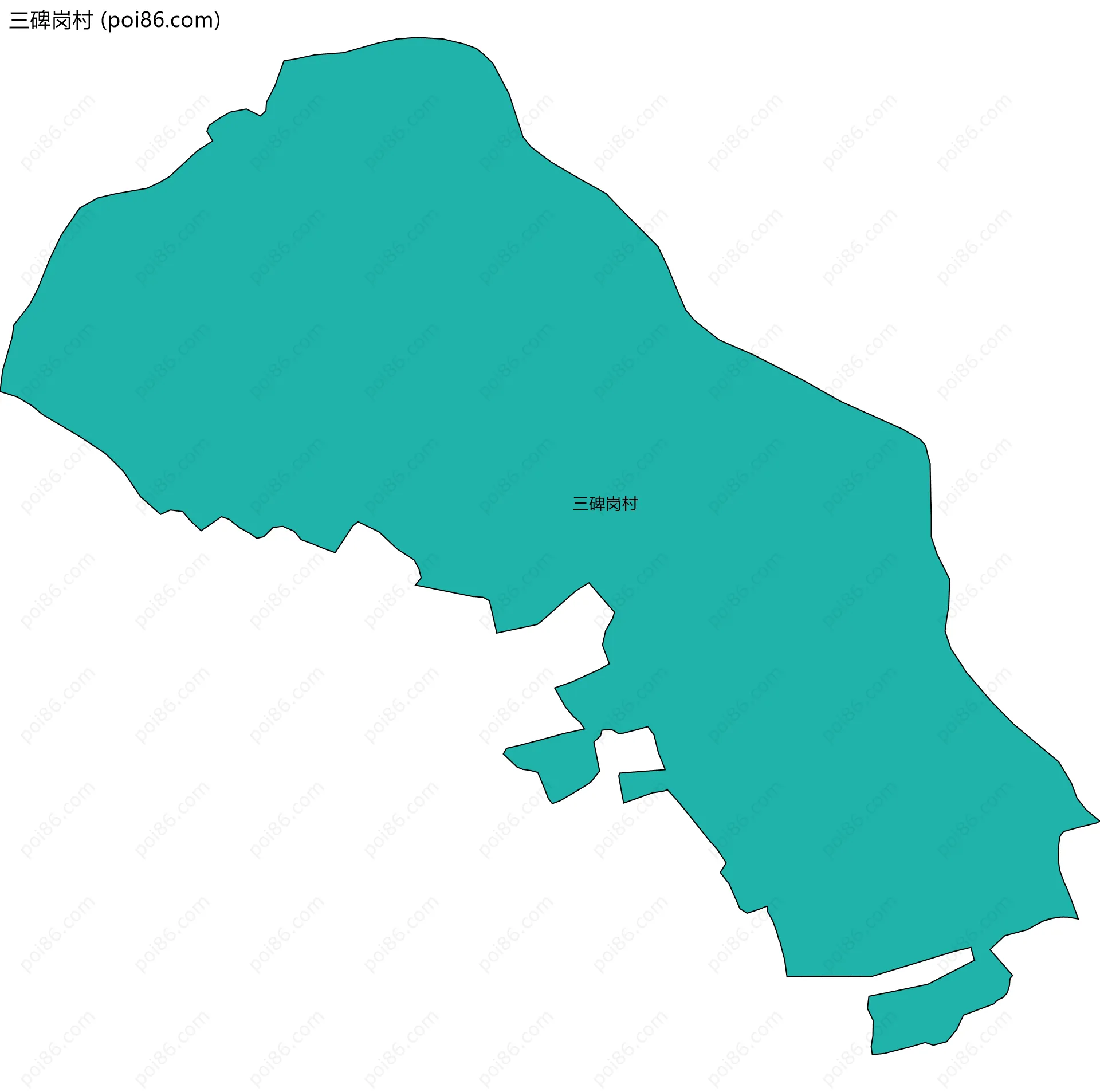 三碑岗村边界地图