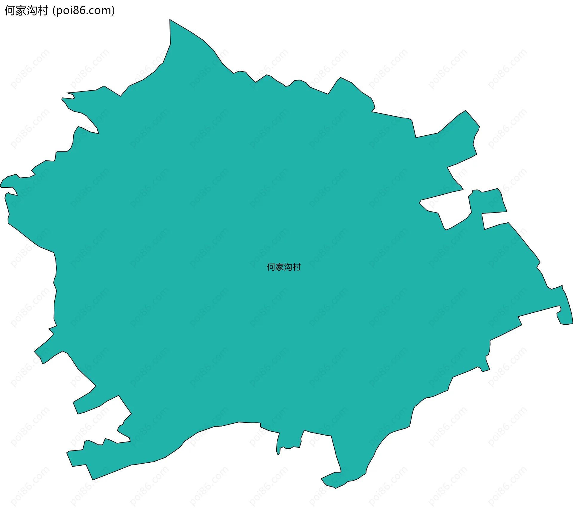 何家沟村边界地图