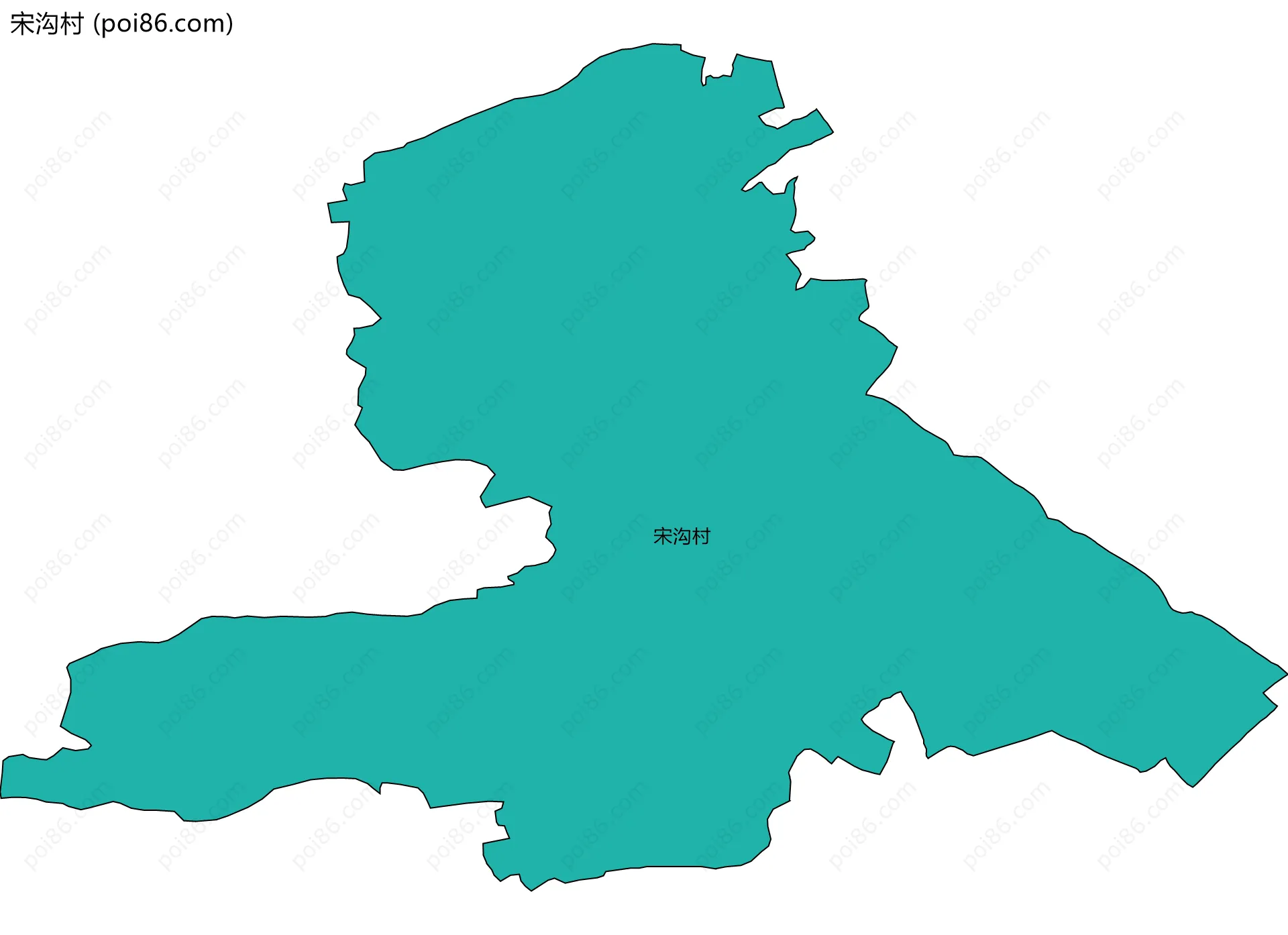 宋沟村边界地图