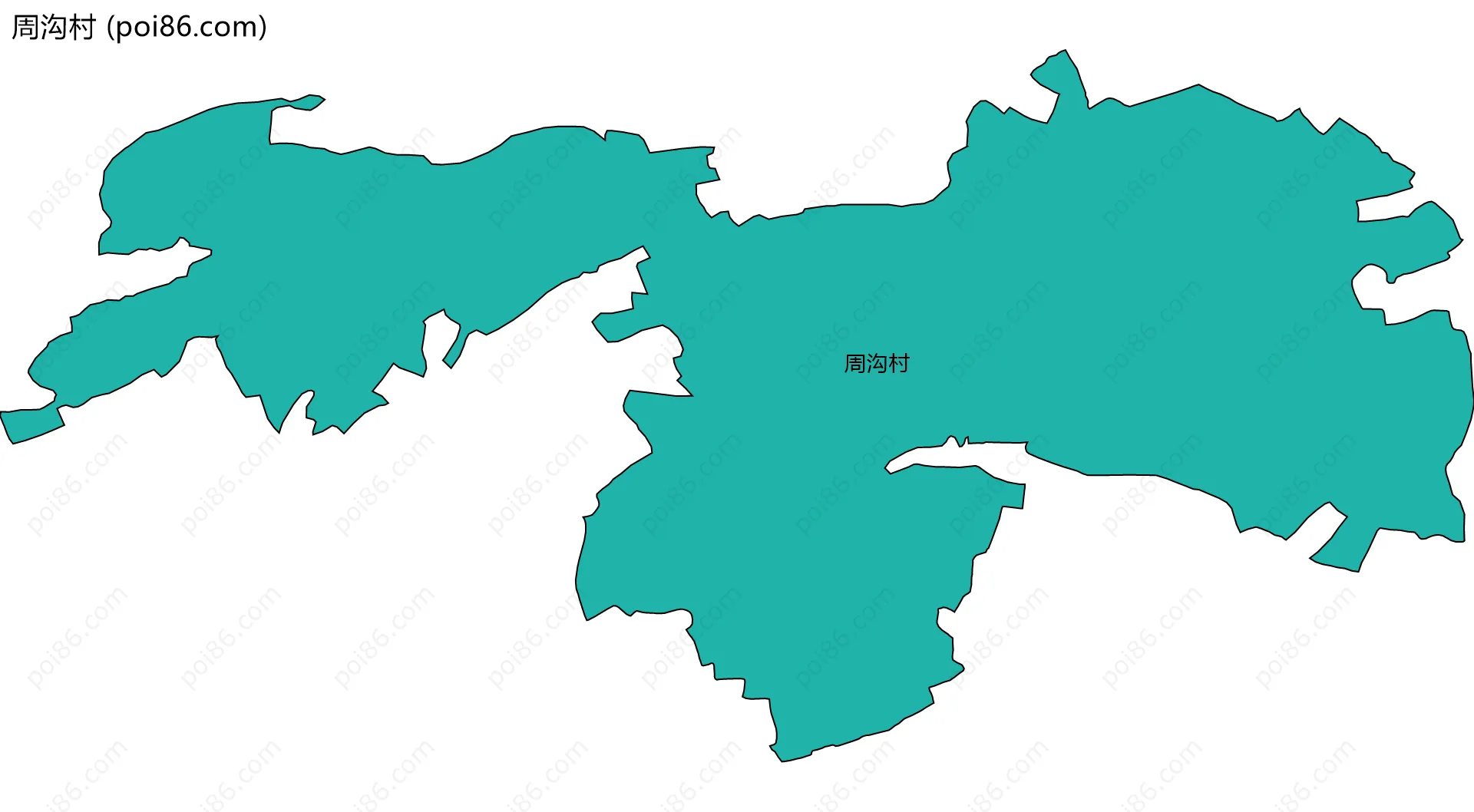 周沟村边界地图