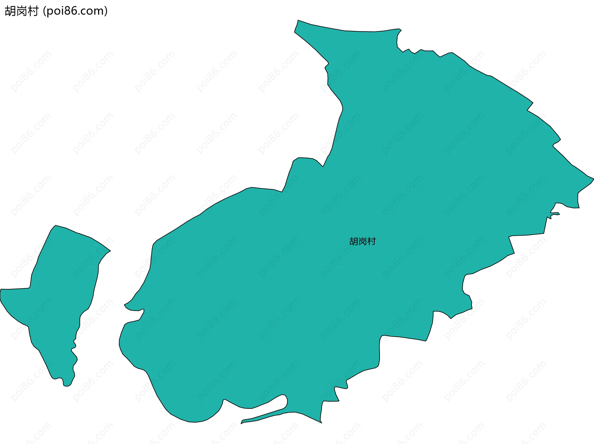 胡岗村边界地图