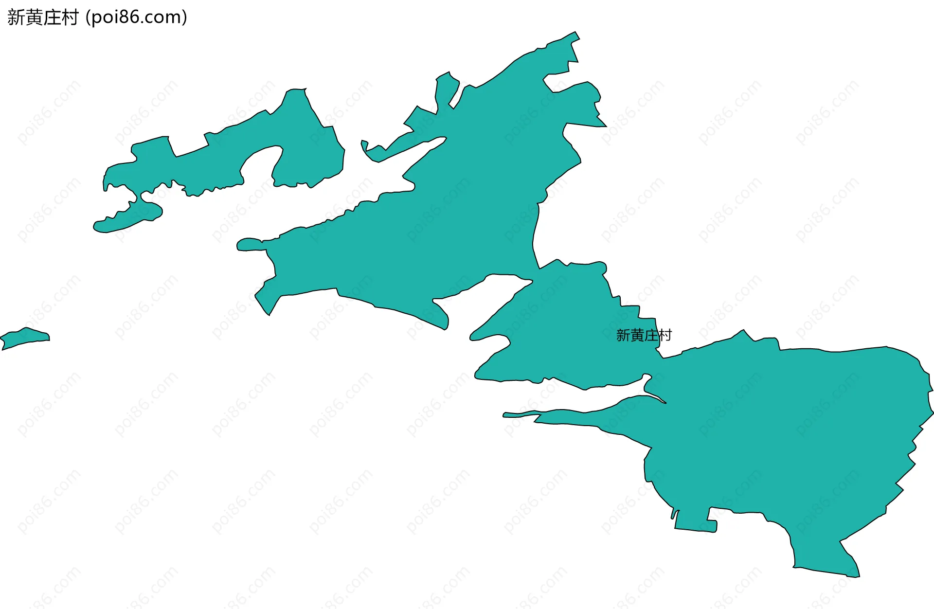 新黄庄村边界地图