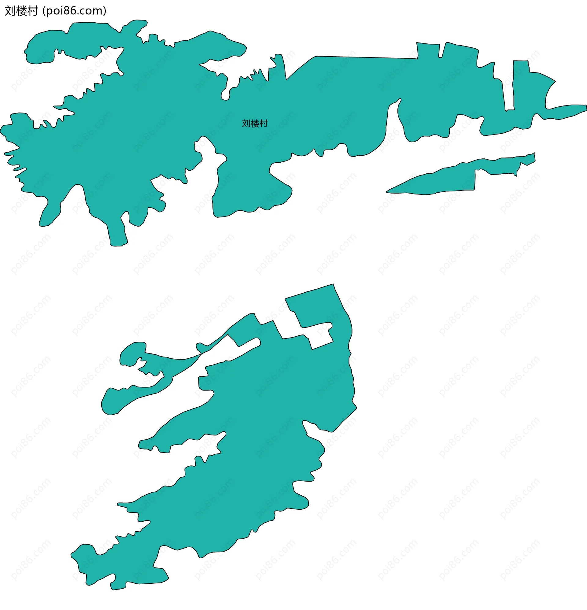 刘楼村边界地图