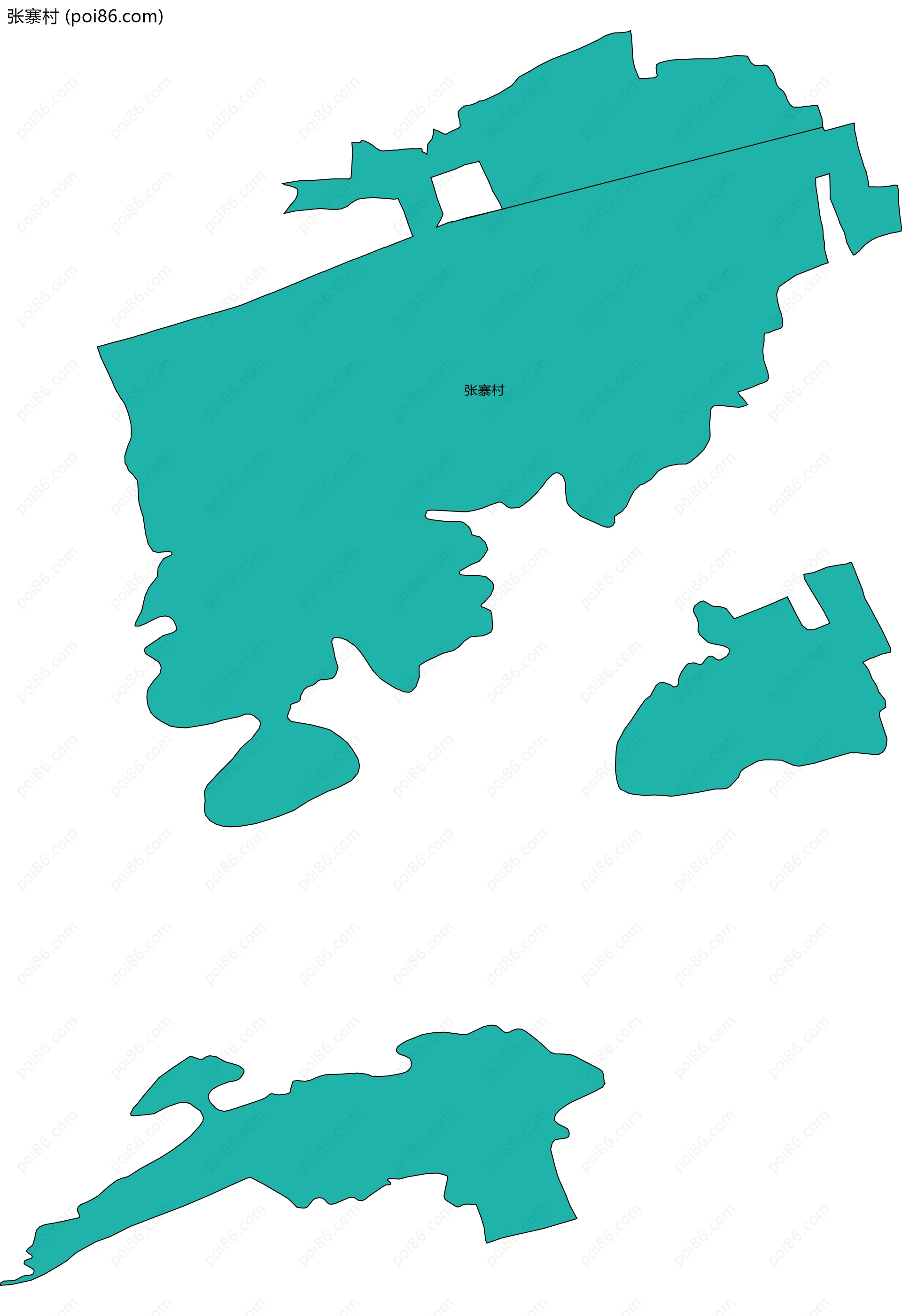 张寨村边界地图