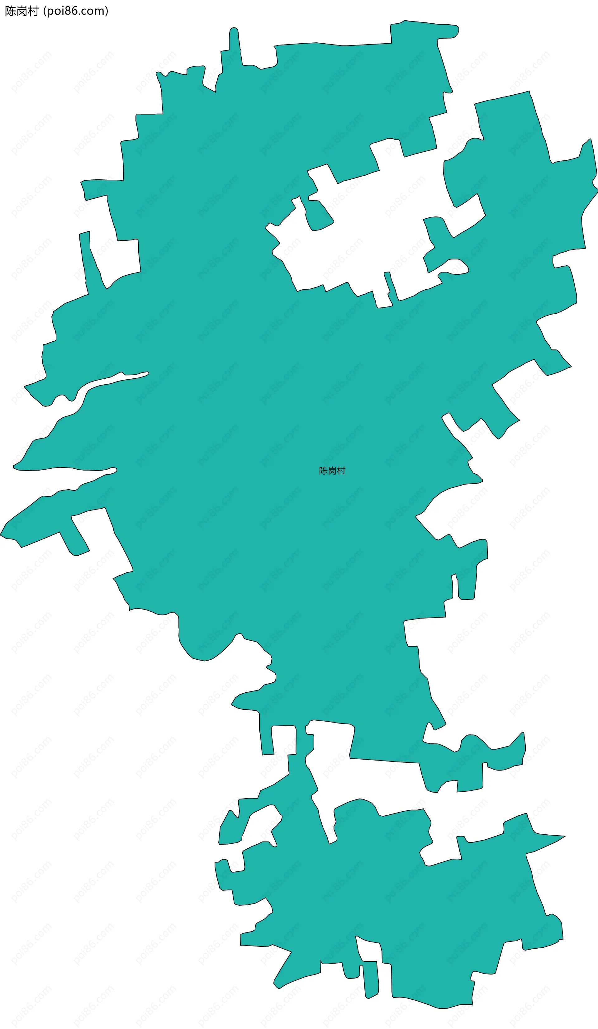 陈岗村边界地图