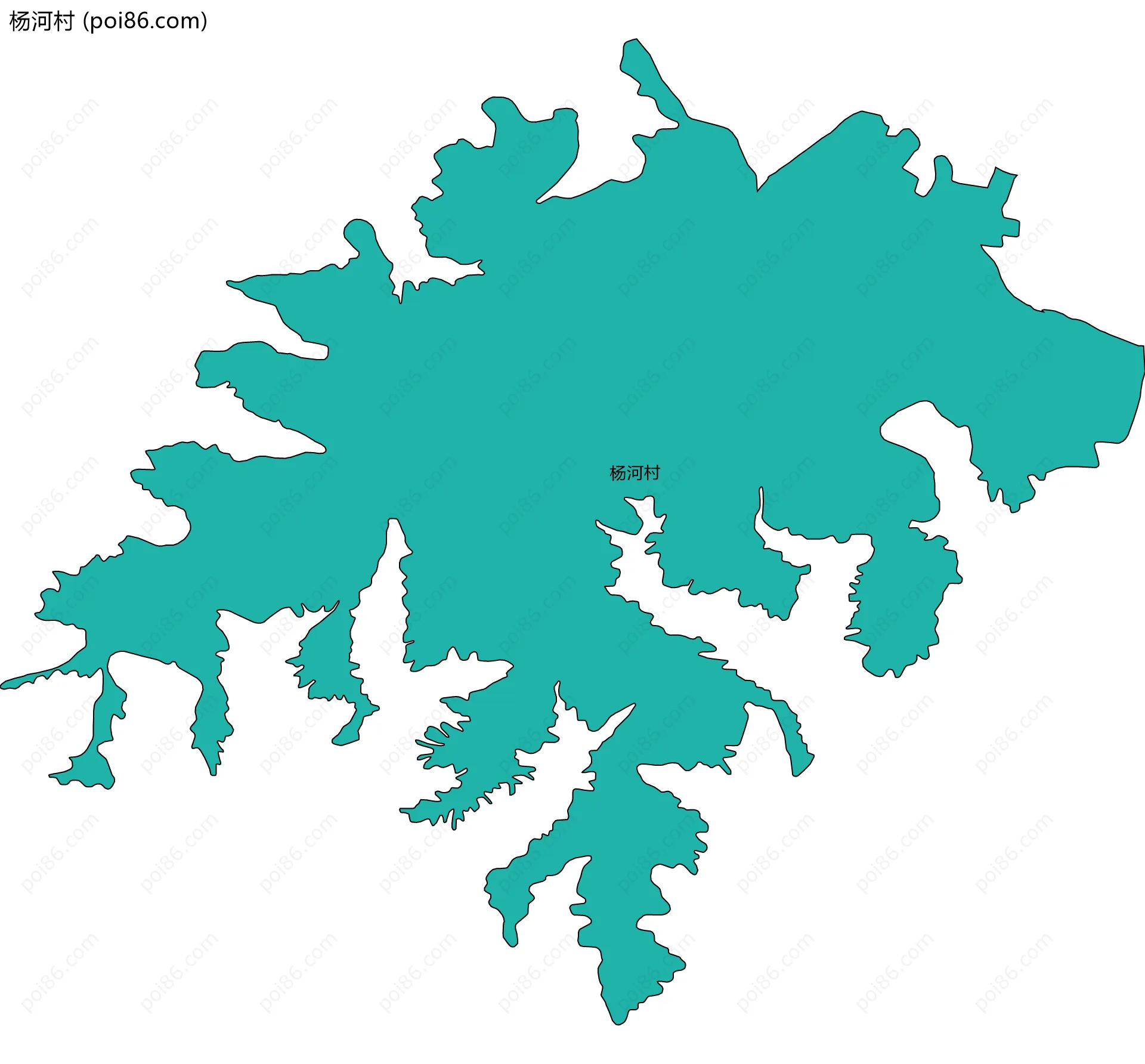 杨河村边界地图