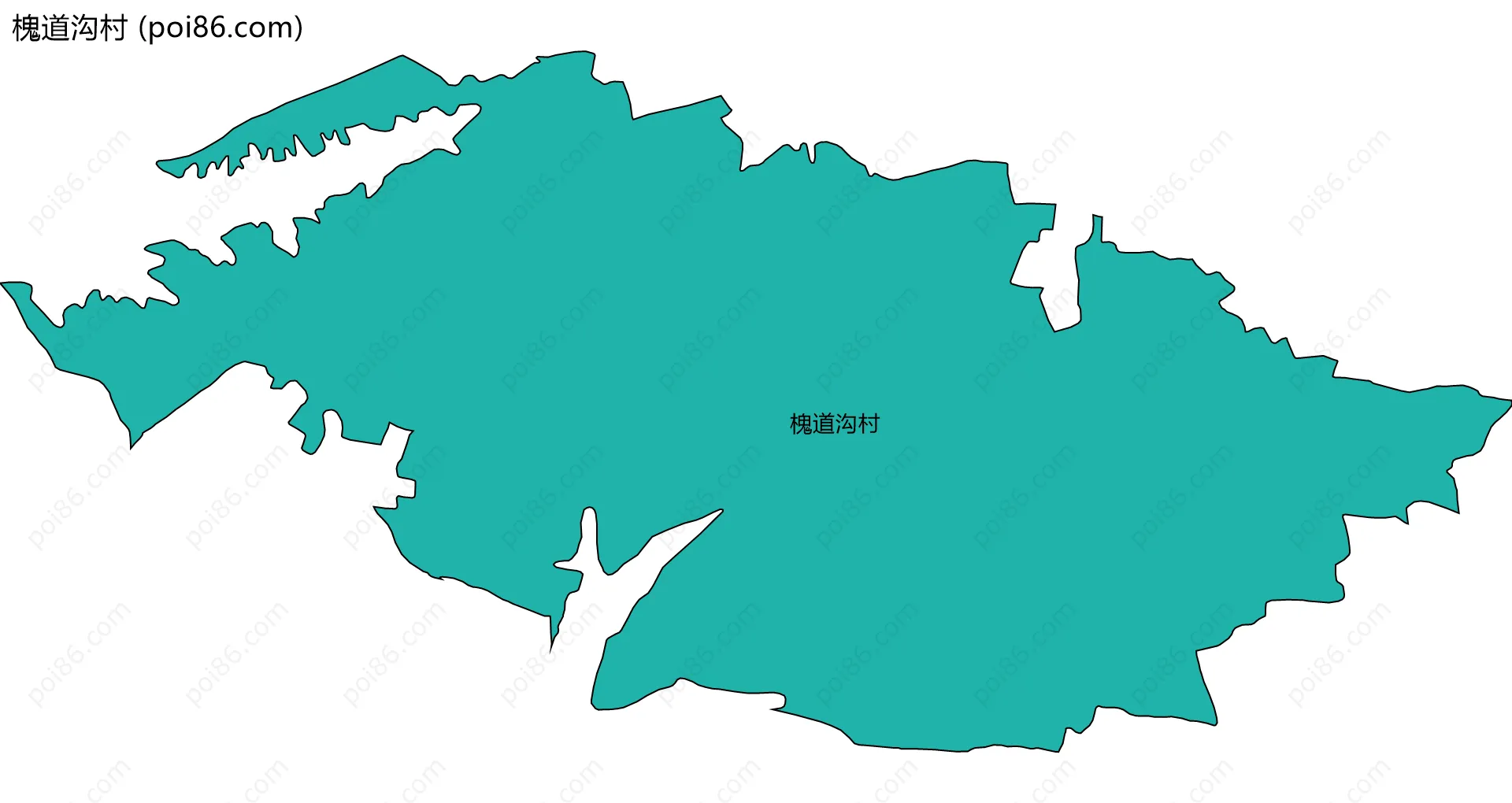 槐道沟村边界地图