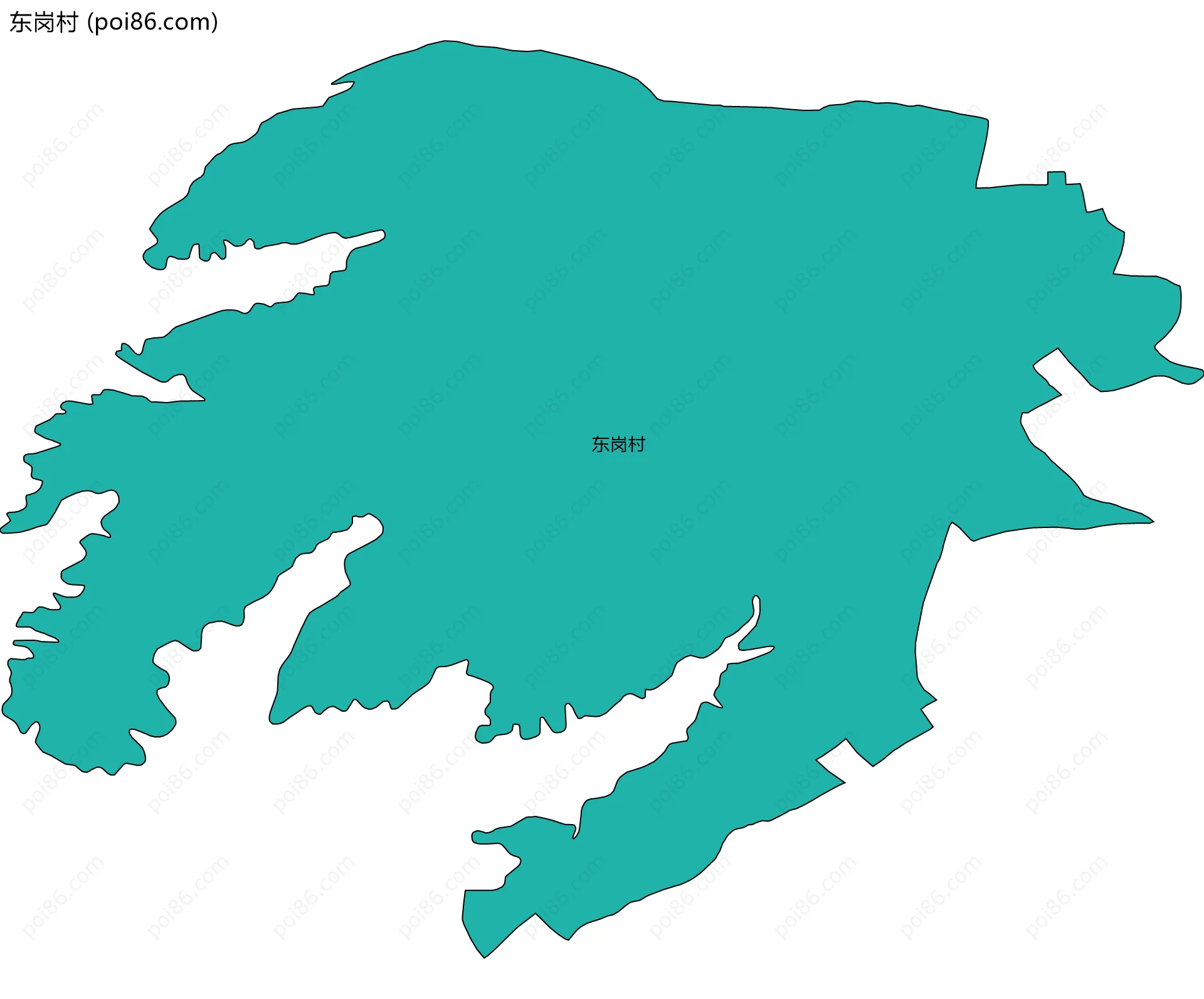 东岗村边界地图