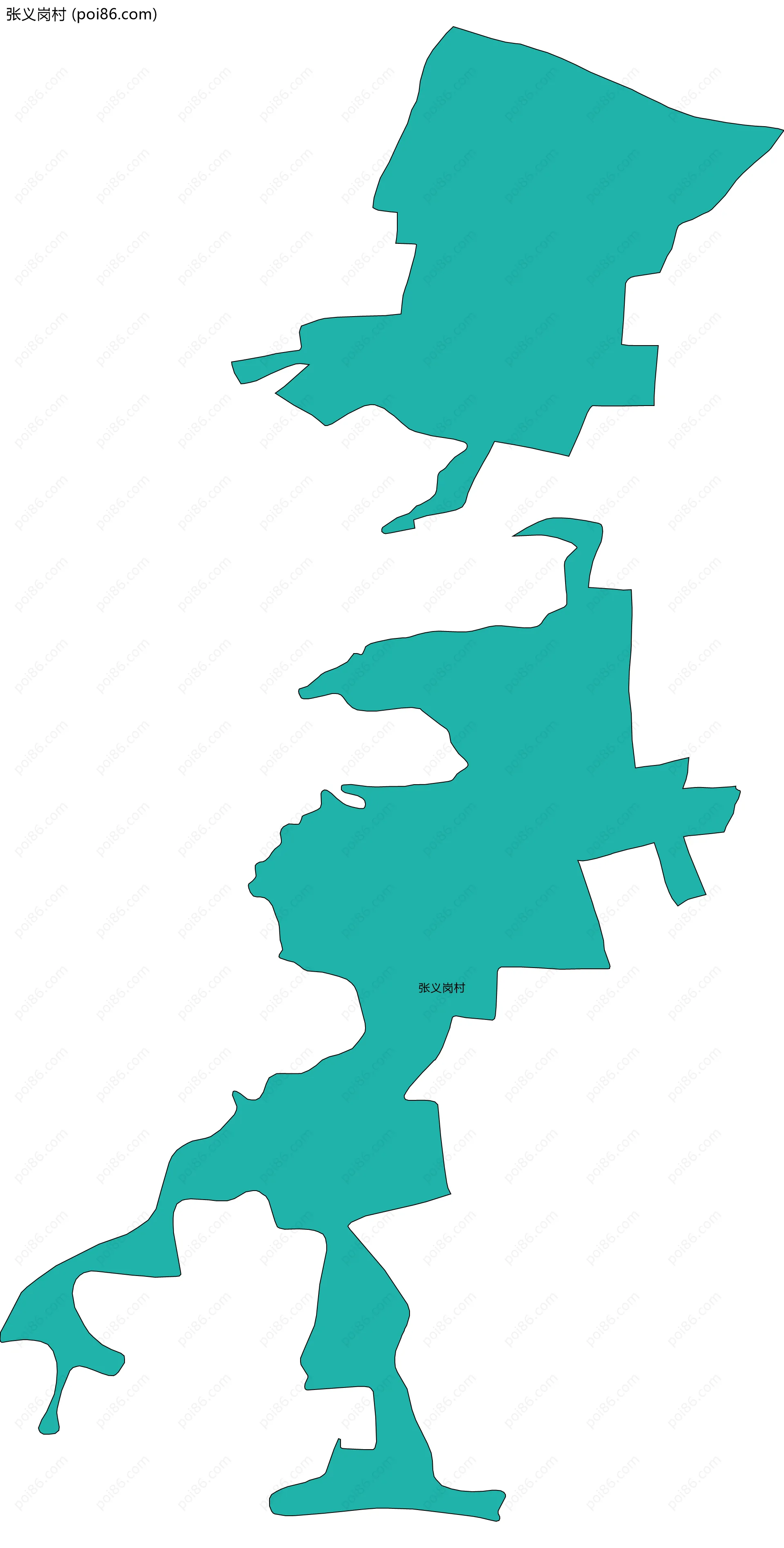 张义岗村边界地图