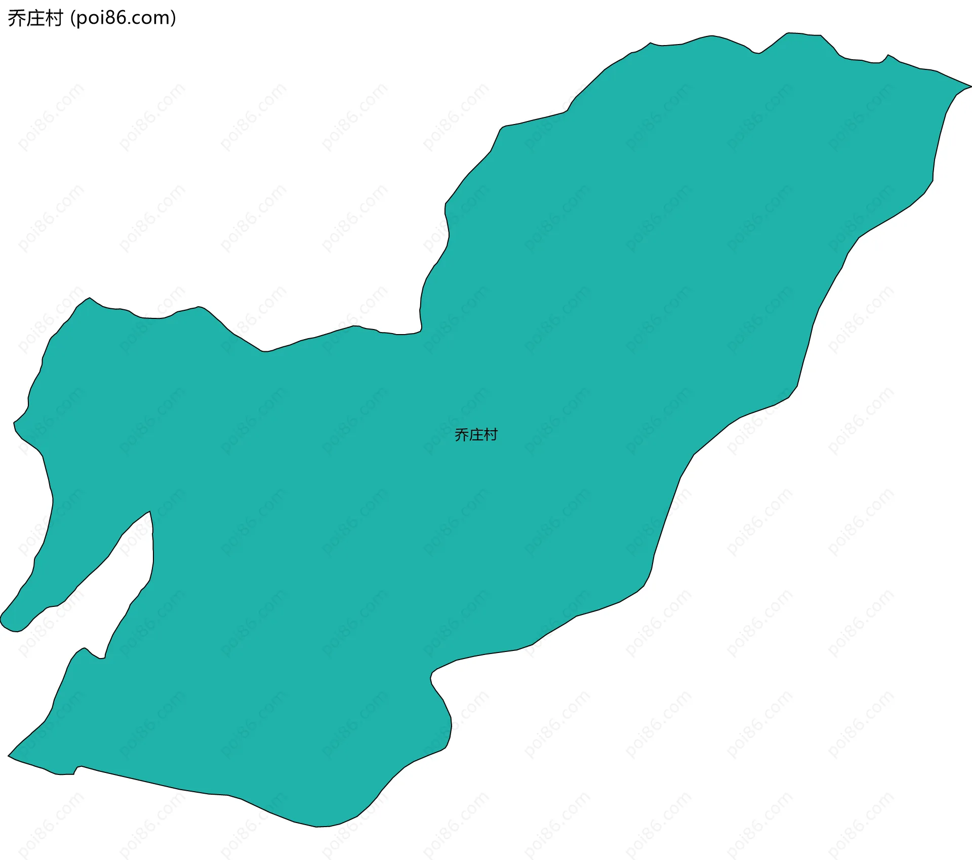 乔庄村边界地图