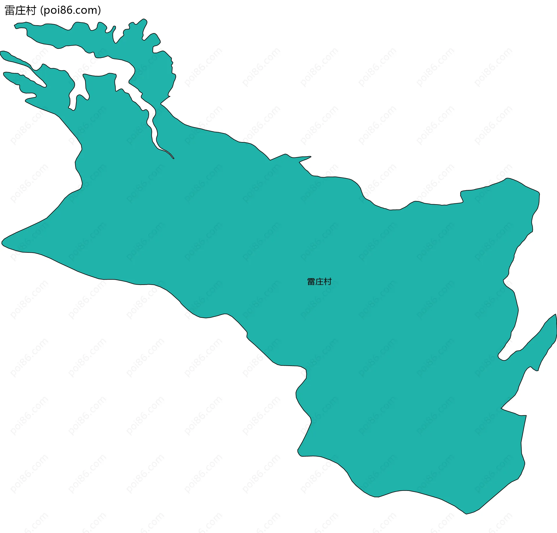 雷庄村边界地图