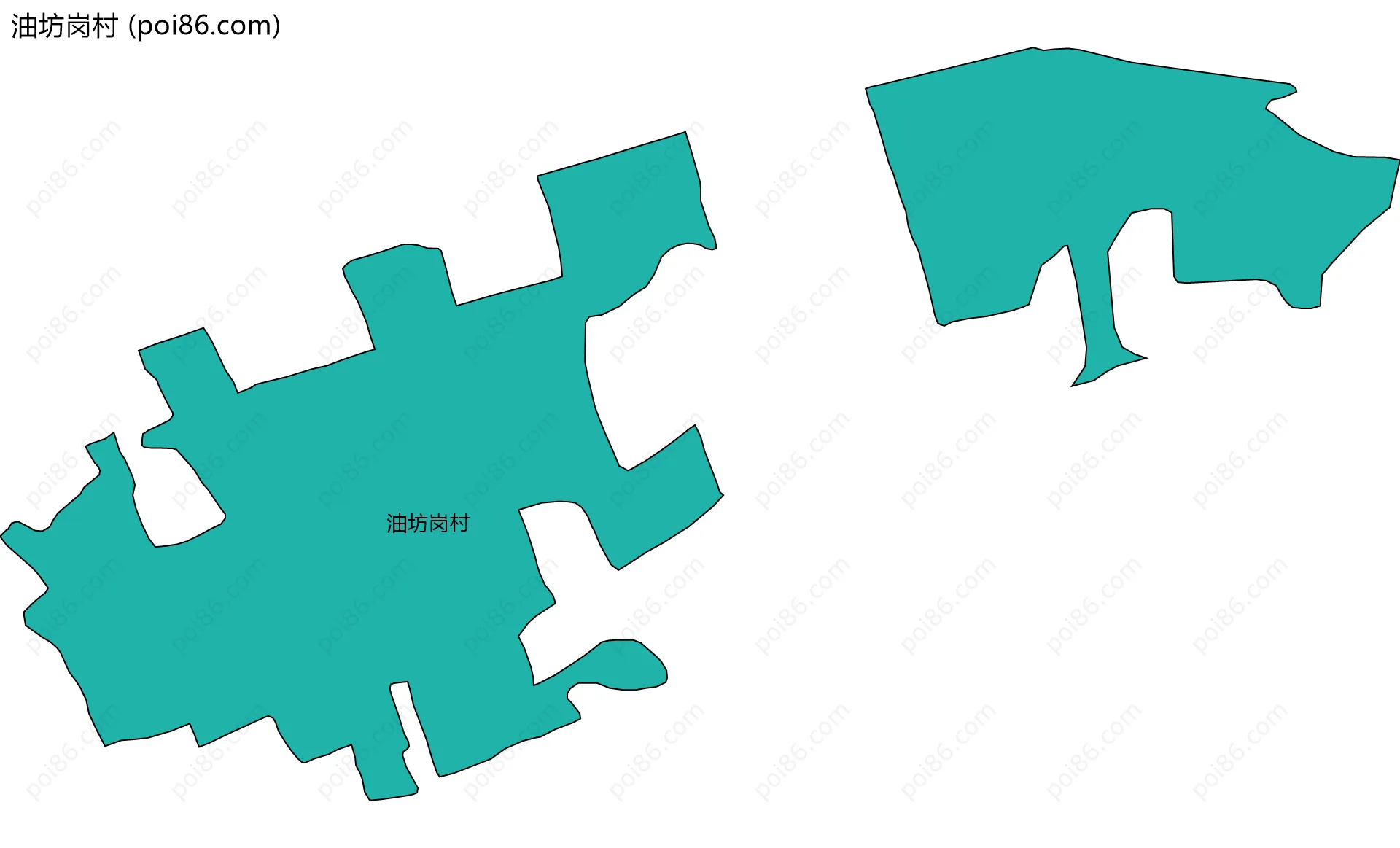 油坊岗村边界地图