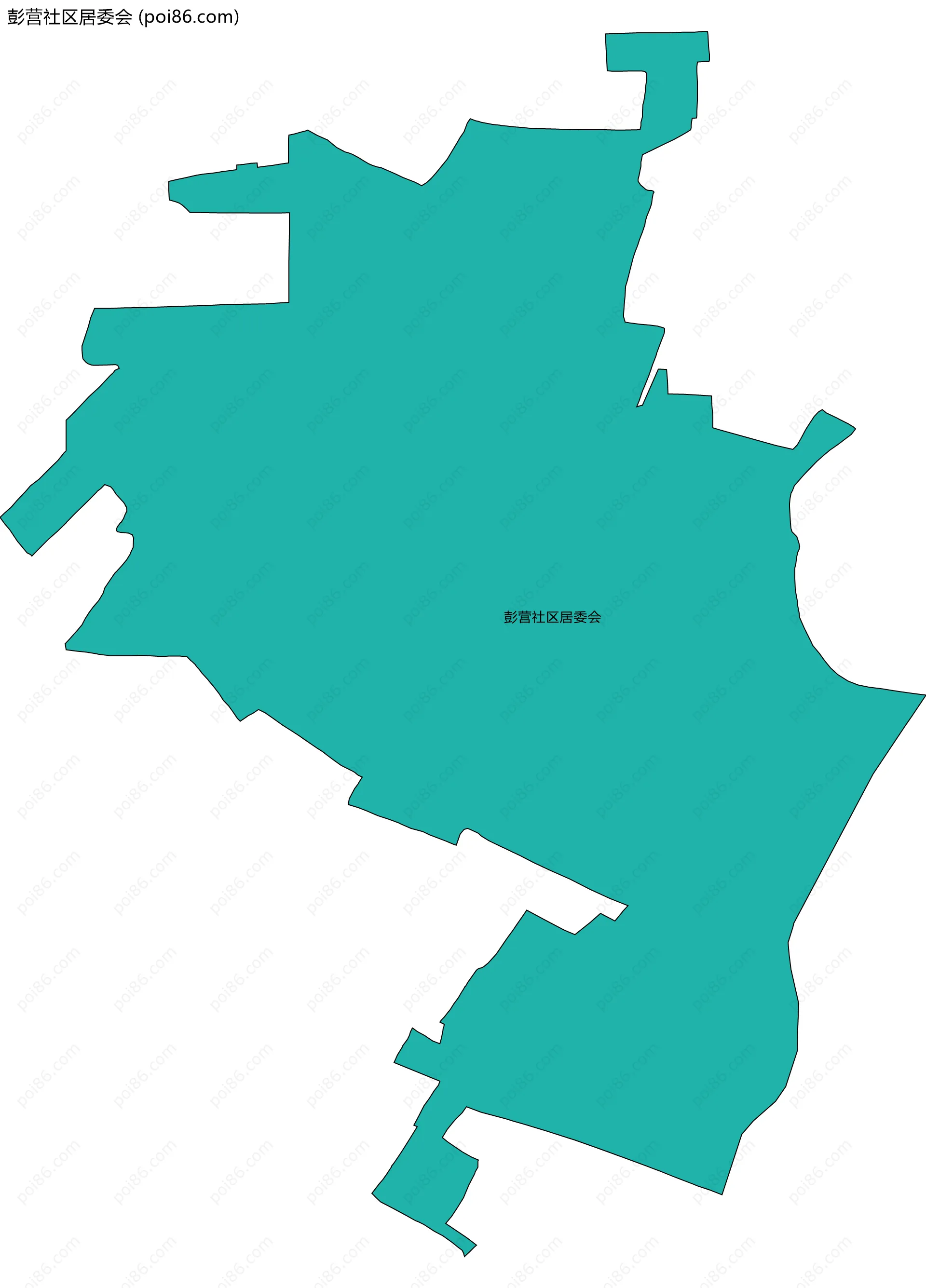彭营社区居委会边界地图