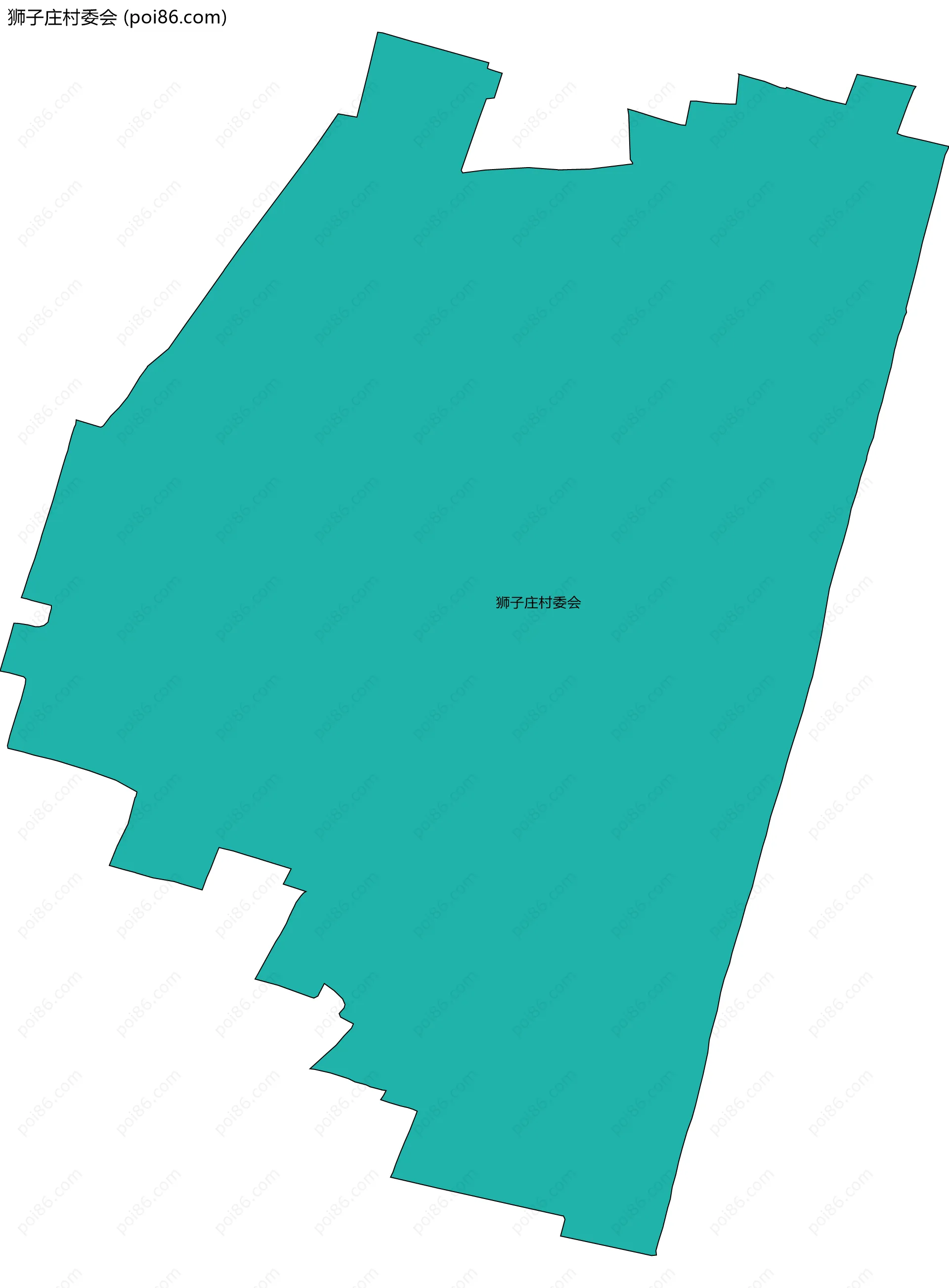 狮子庄村委会边界地图