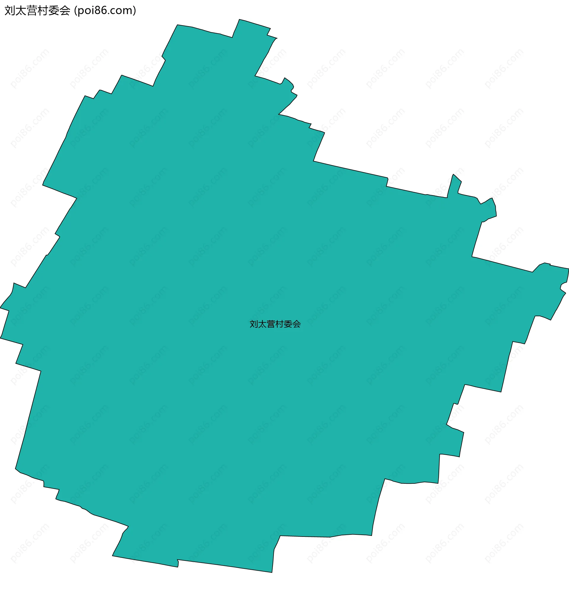 刘太营村委会边界地图