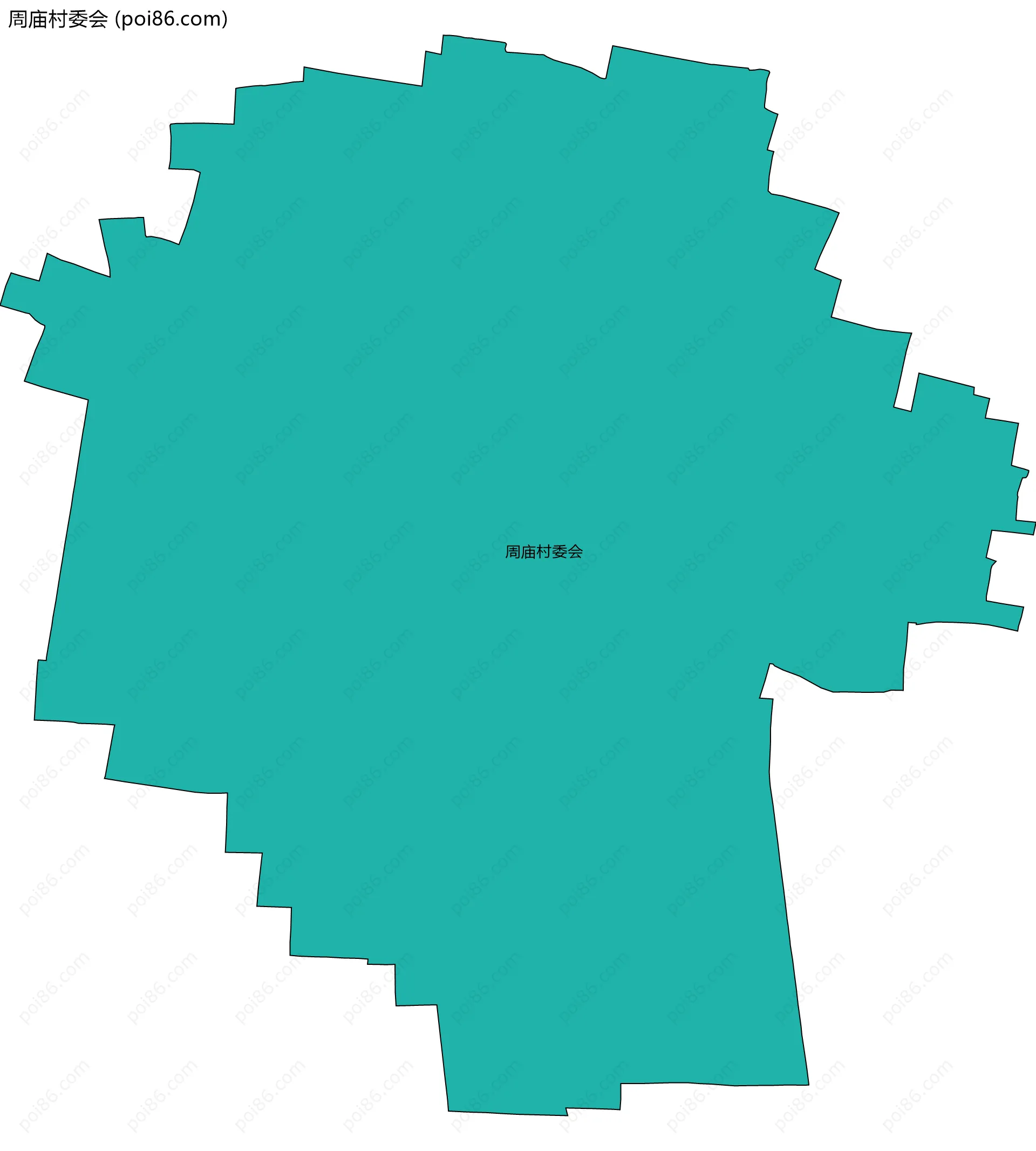 周庙村委会边界地图
