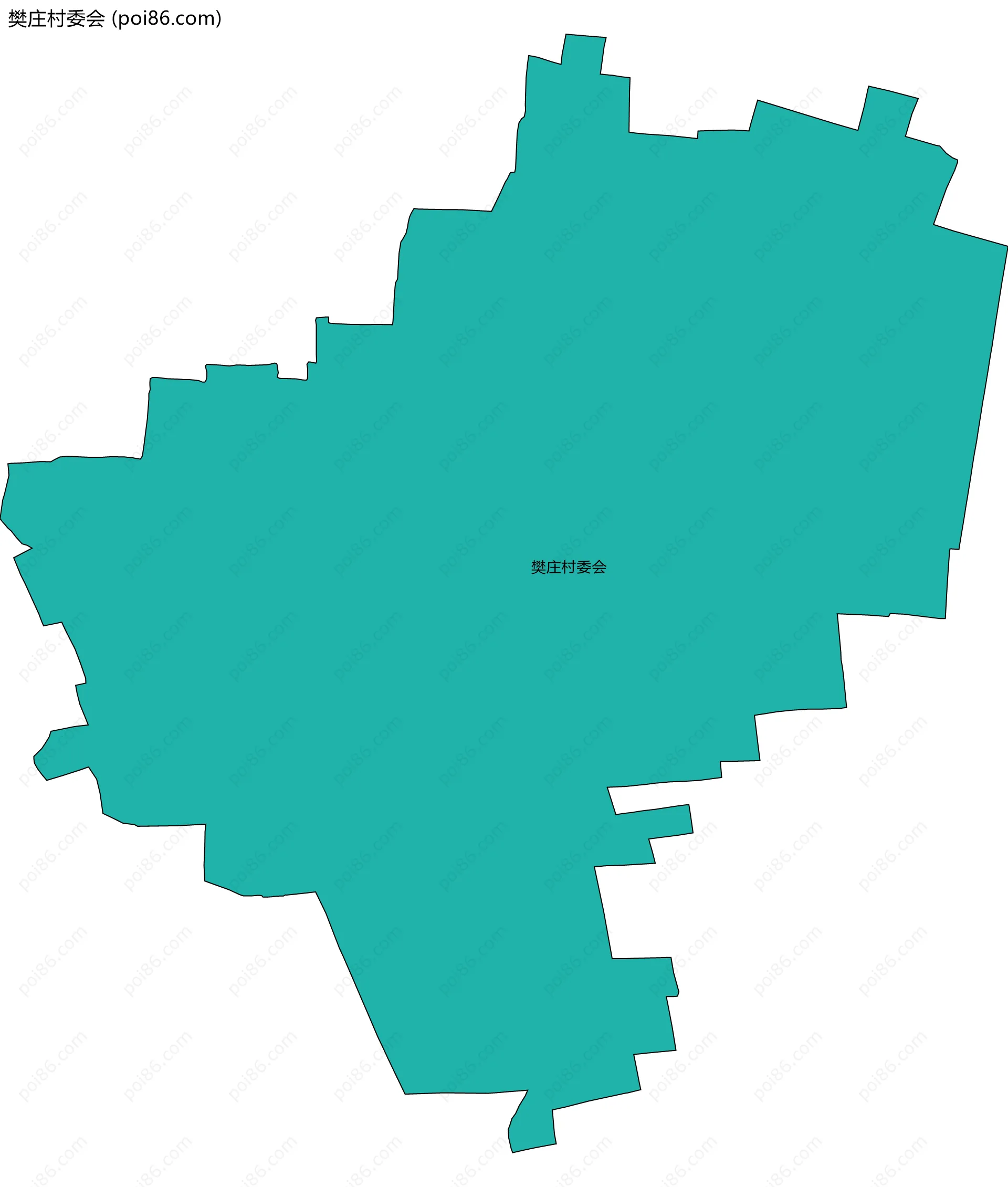 樊庄村委会边界地图