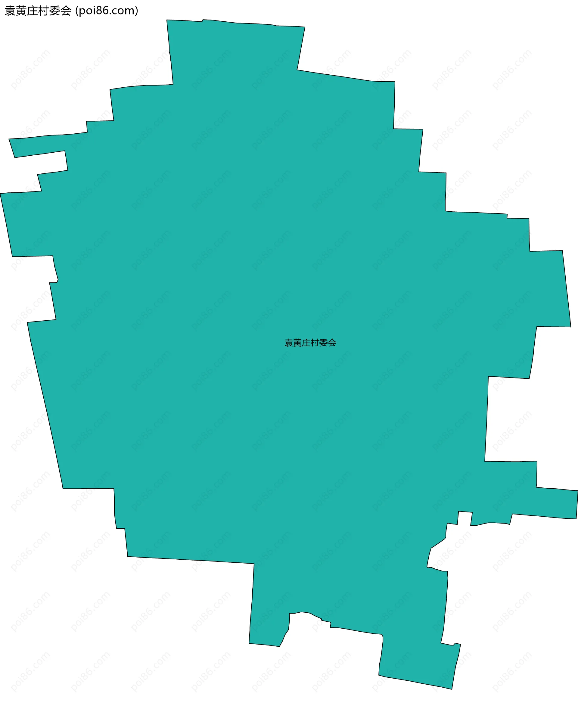 袁黄庄村委会边界地图
