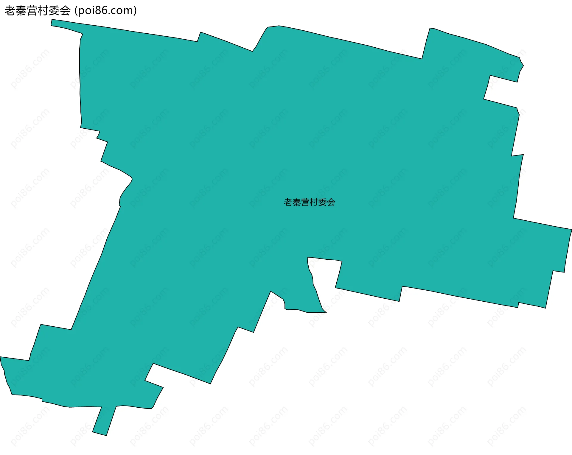 老秦营村委会边界地图