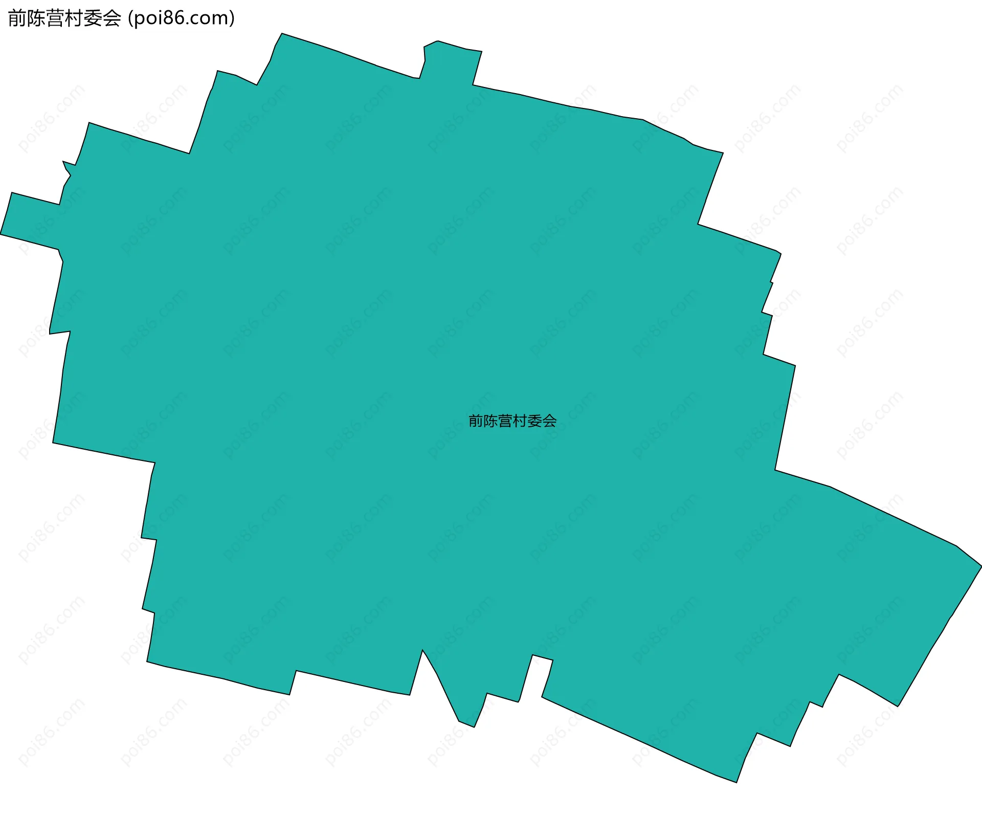 前陈营村委会边界地图