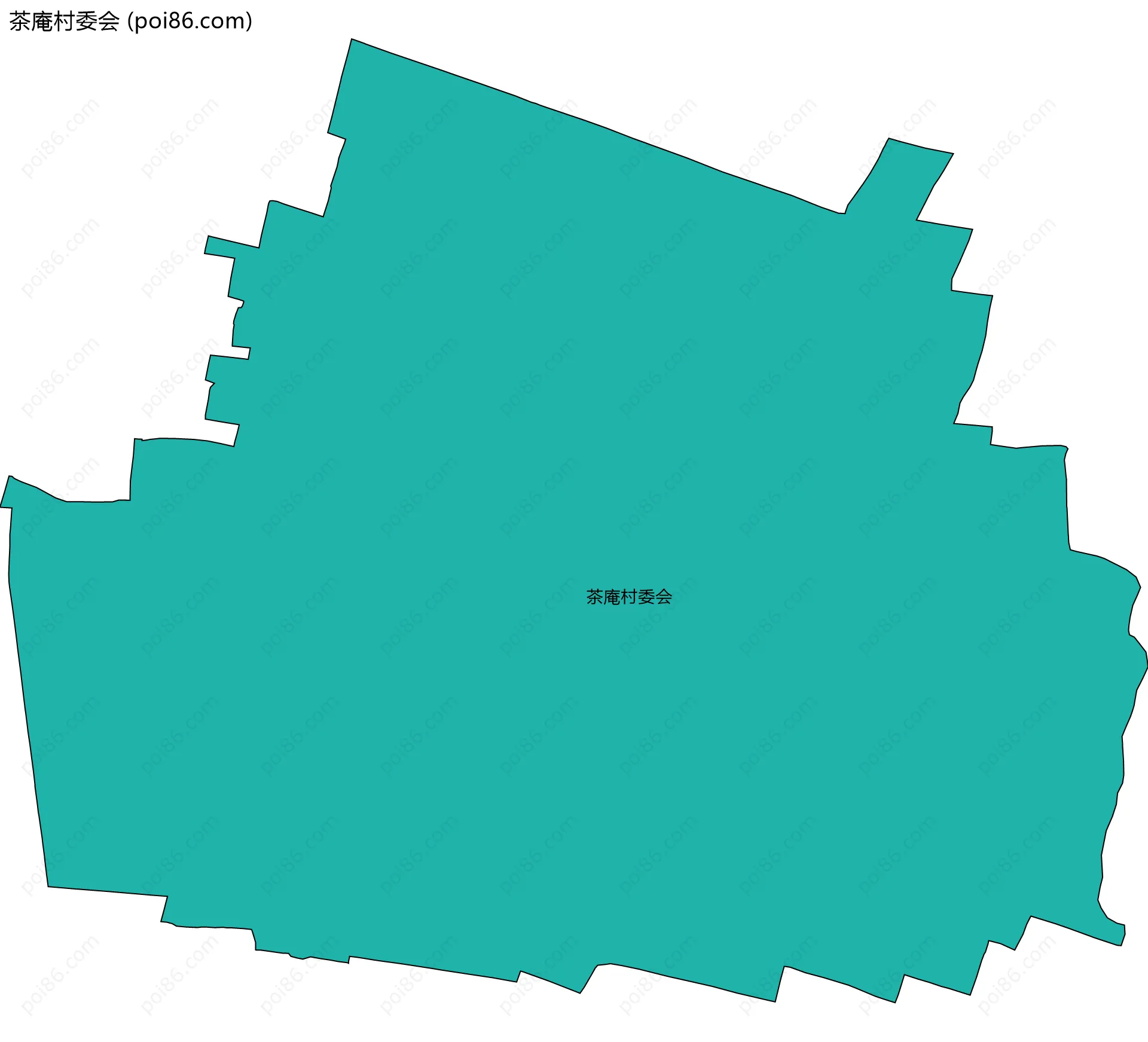 茶庵村委会边界地图