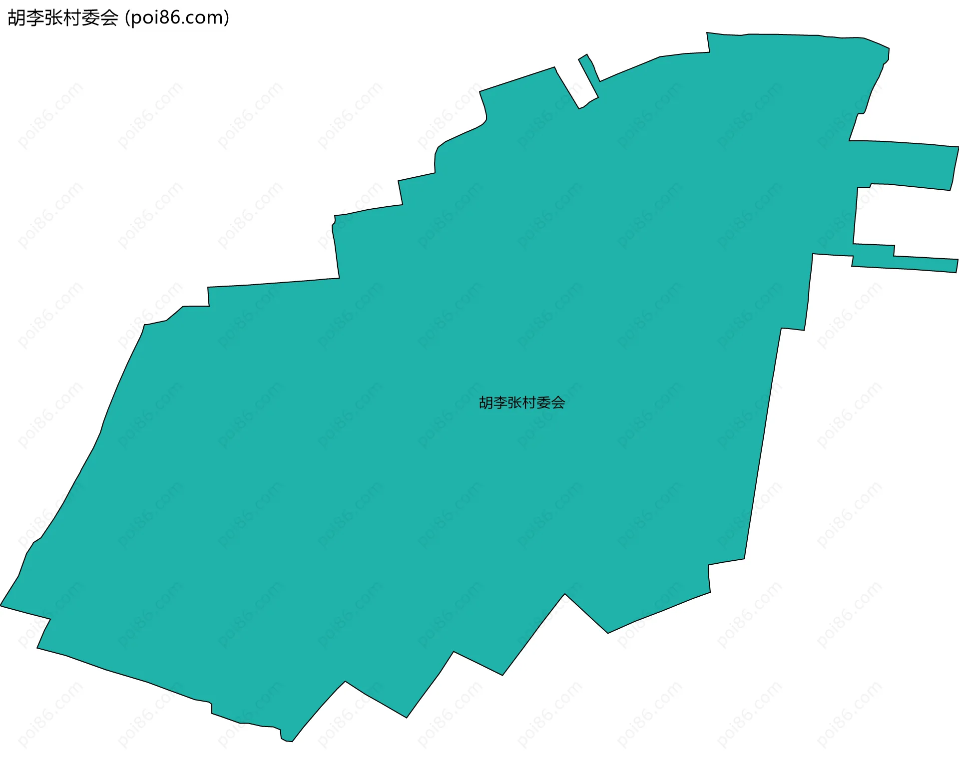 胡李张村委会边界地图